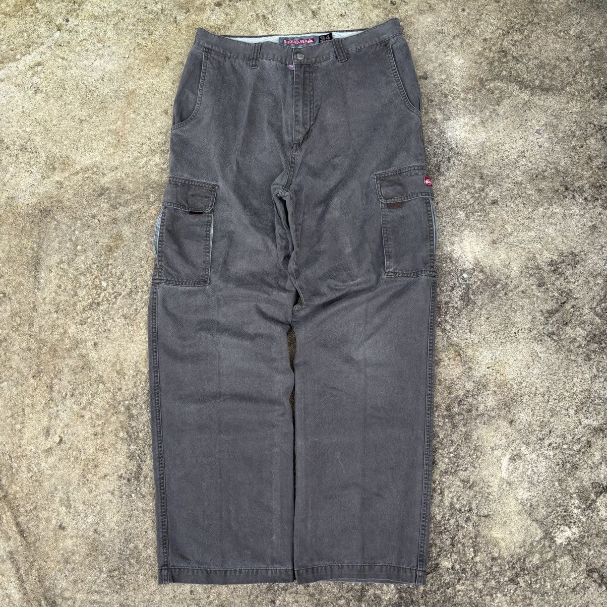 Quiksilver × Vintage Vintage Quiksilver FadeBrown Cargo Pants Size US 34 / EU 50 - 1 Thumbnail