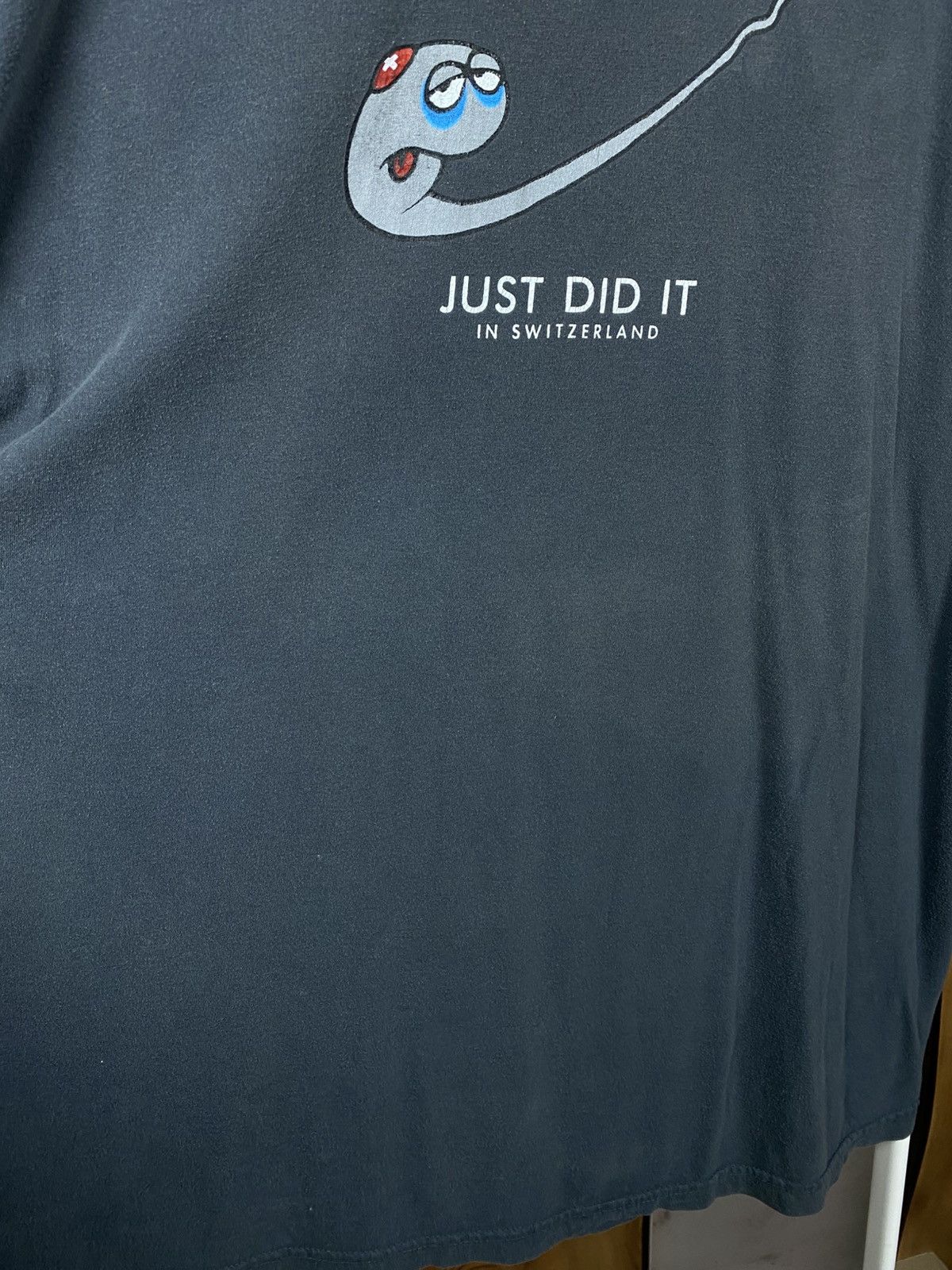 Vintage 🙊Vintage 90s Humor T-Shirt Nike Sperm Just Did It In Switze🙊 Size US XL / EU 56 / 4 - 6 Thumbnail