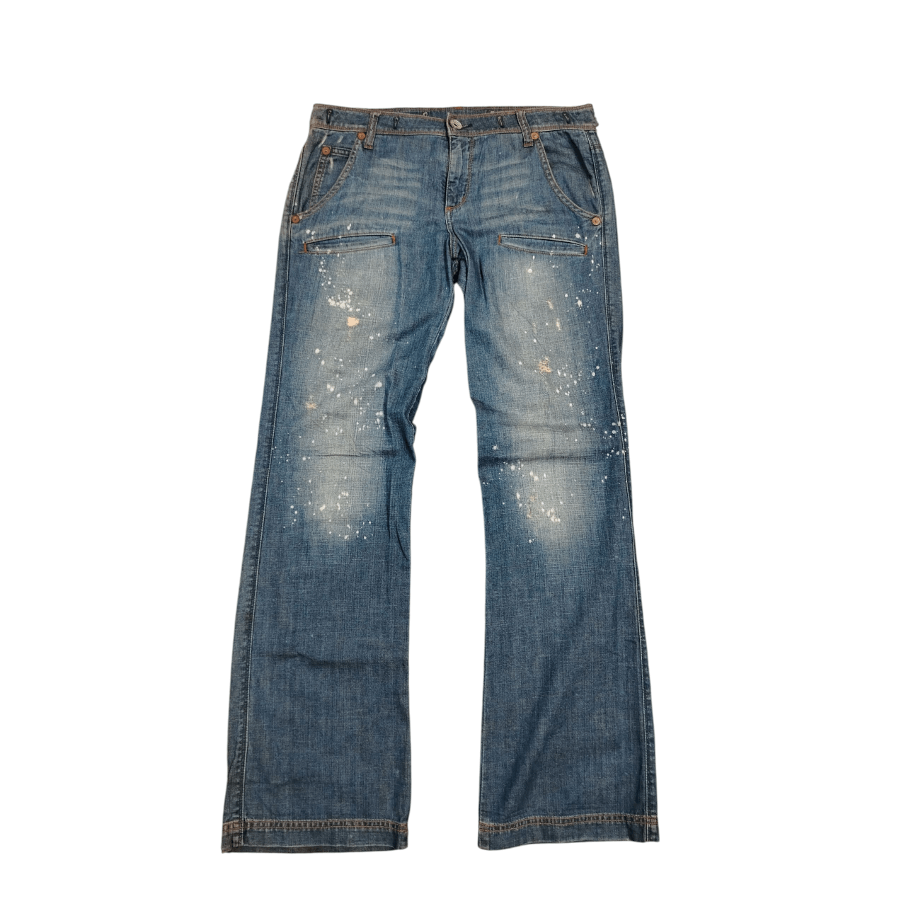 Designer Westwood Outfitters paint splatter ripped denim Size 32" / US 10 / IT 46 - 1 Thumbnail