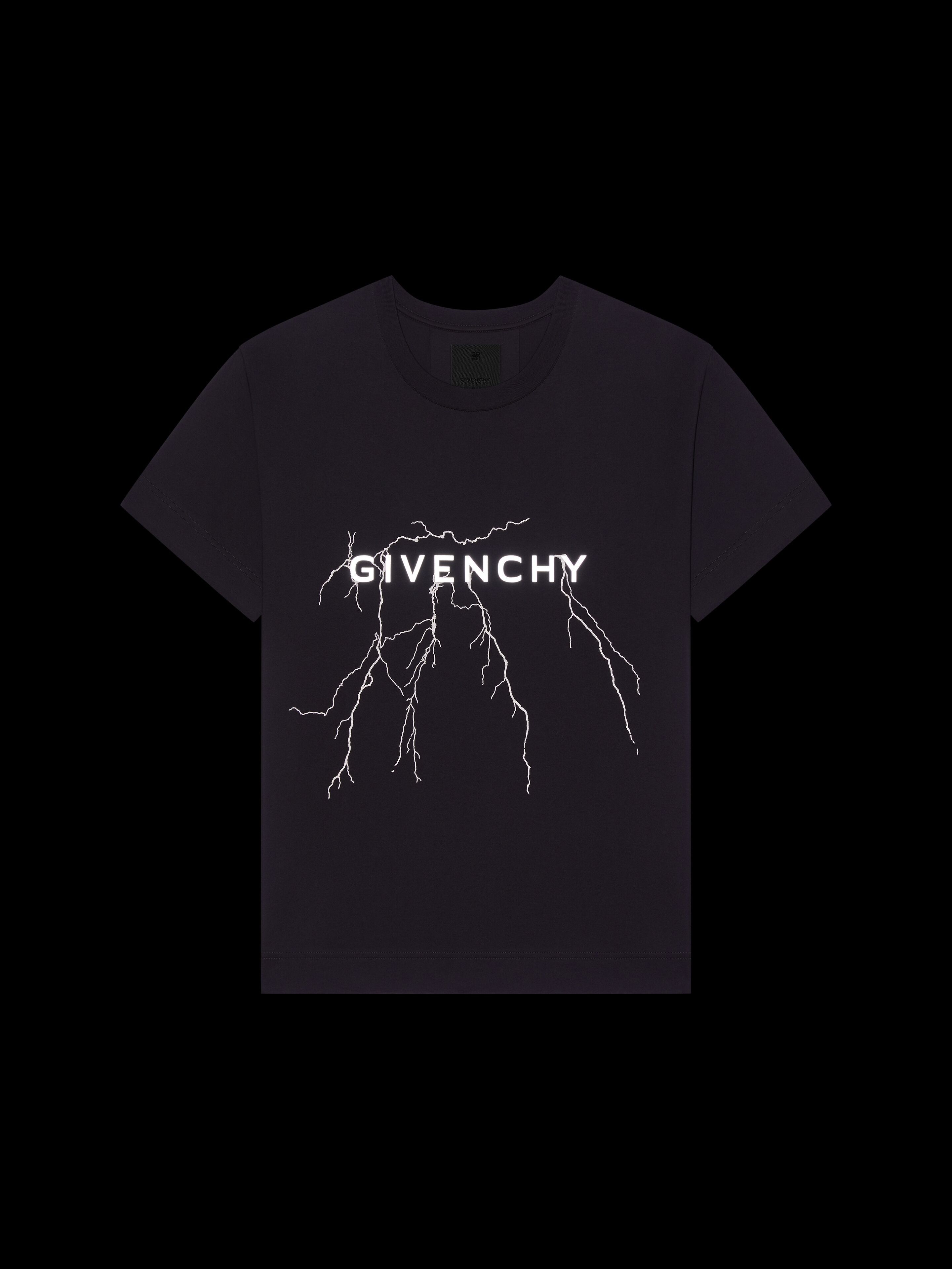 Givenchy o1w1db10325 Boxy Short-Sleeve T-Shirt in Black Size US XL / EU 56 / 4 - 2 Thumbnail