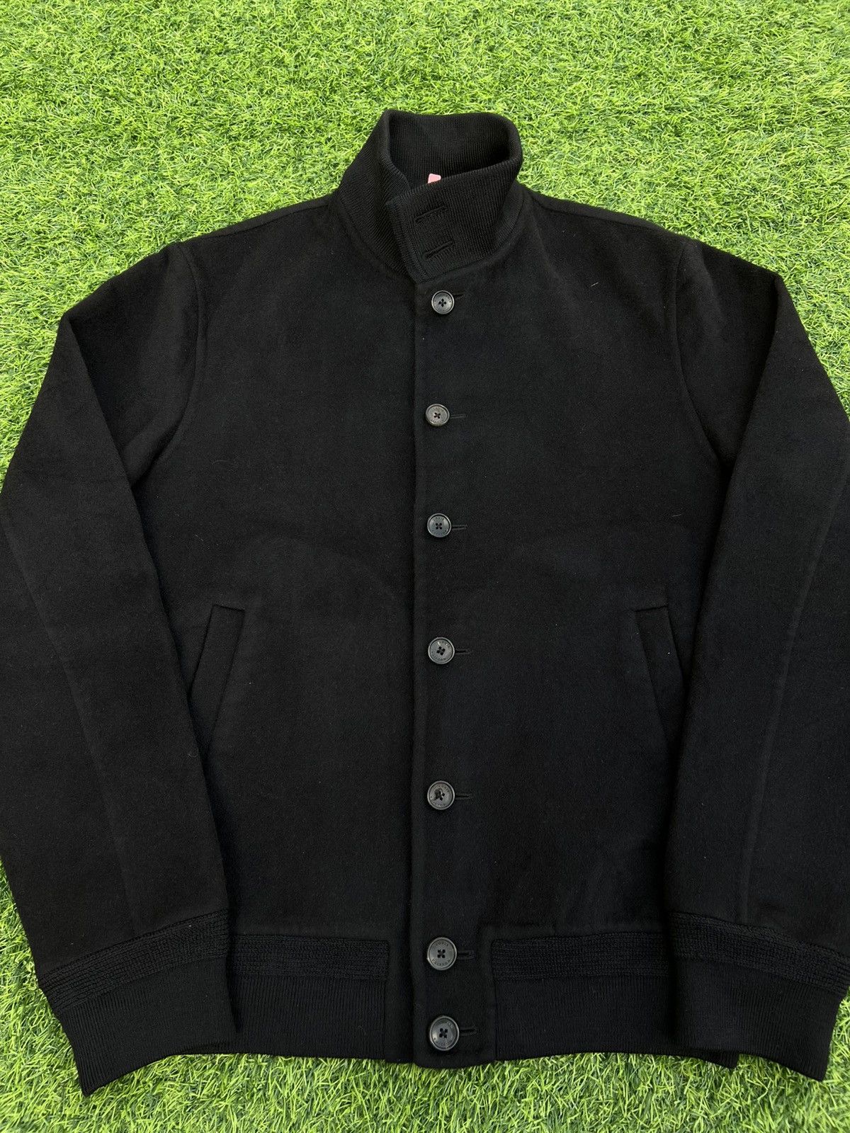 Louis Vuitton Louis Vuitton Black Wool Button-Front Jacket Size US M / EU 48-50 / 2 - 2 Thumbnail