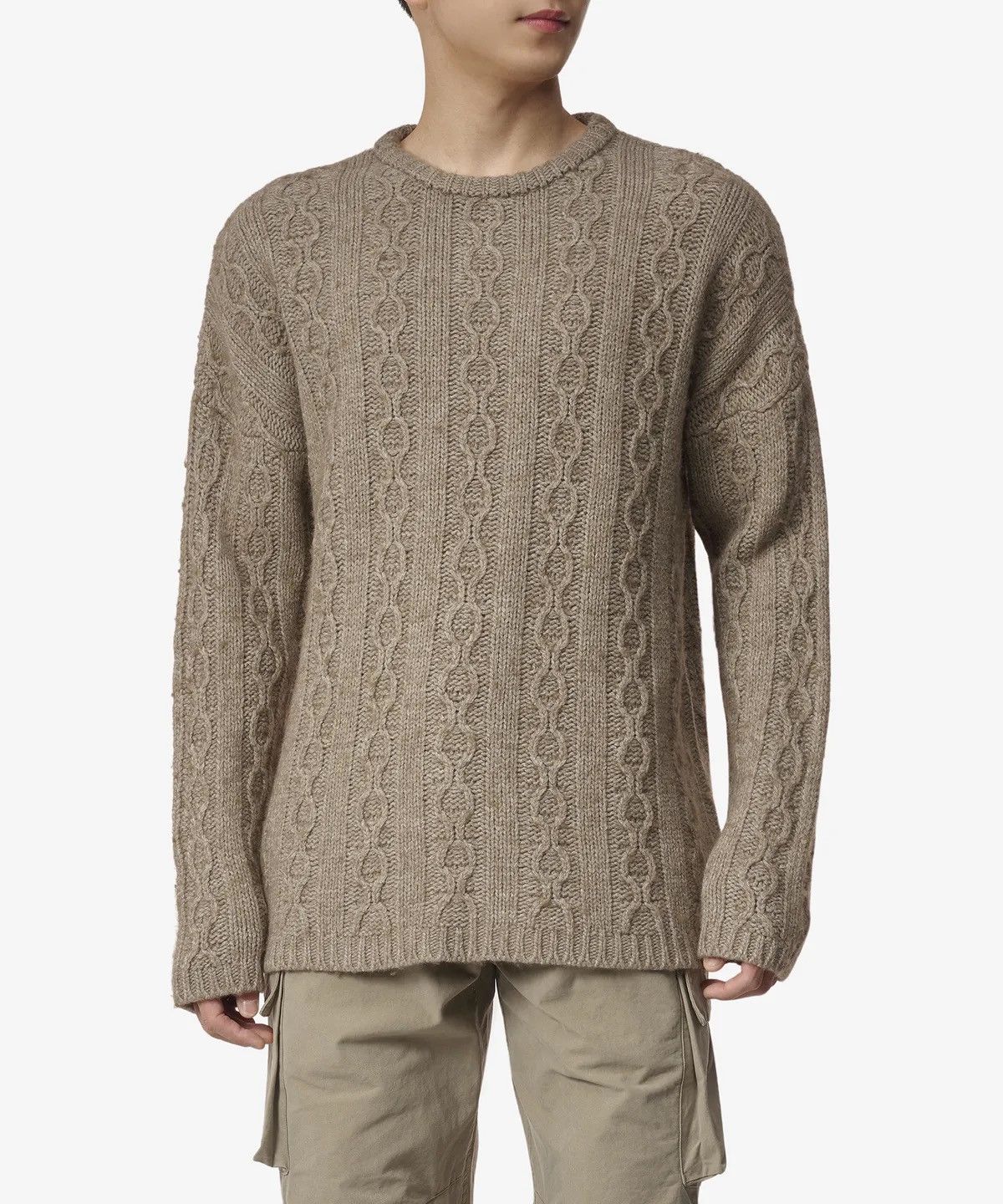 Our Legacy Our Legacy Roundneck Knit - Green/Beige Size US M / EU 48-50 / 2 - 1 Thumbnail
