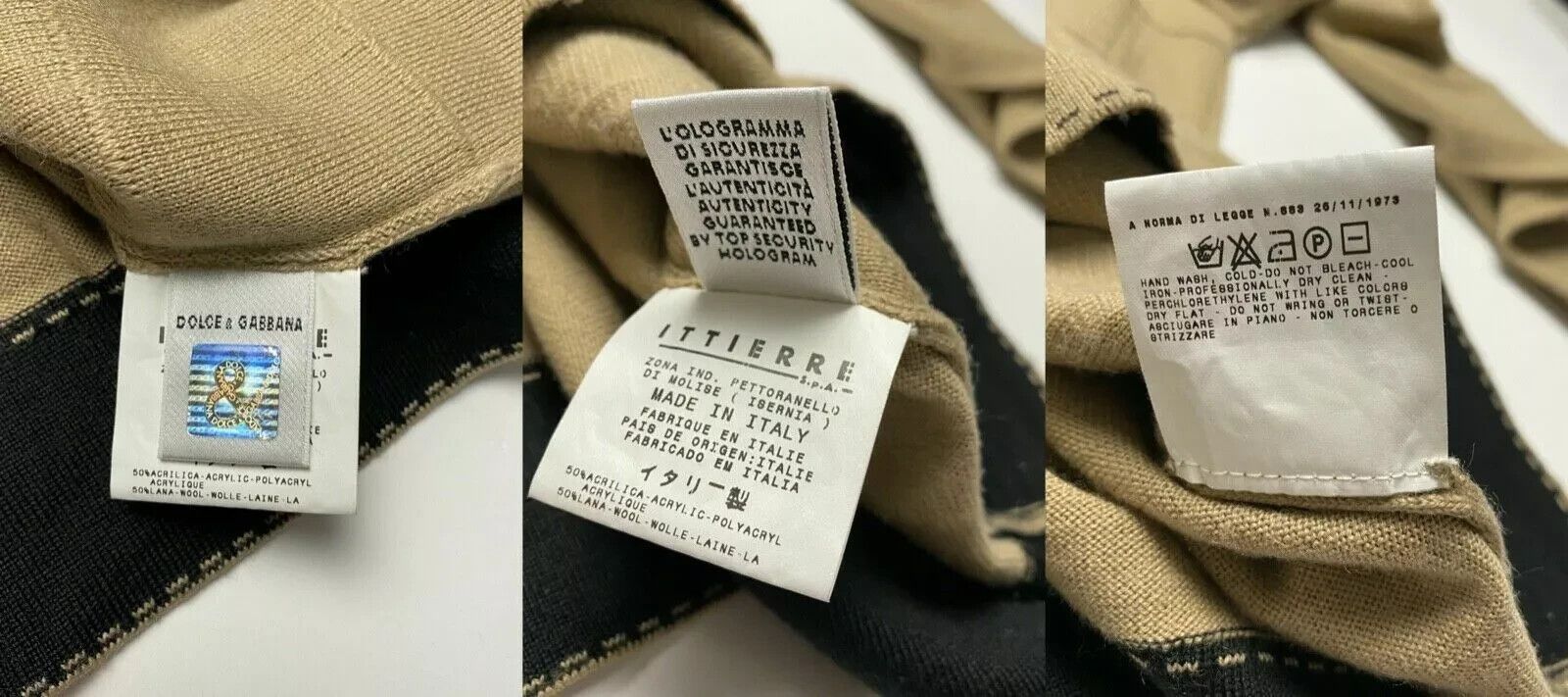 Dolce & Gabbana D&G Men Dolce & Gabbana Wool Brown Mens Sweater Size US M / EU 48-50 / 2 - 12 Thumbnail