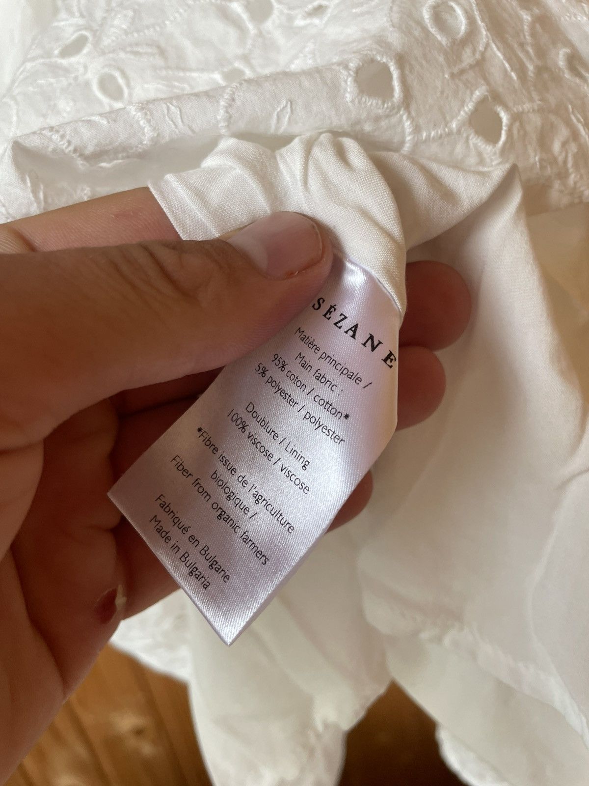 Sezane Sezane Broderie Anglaise Luxury White dres size 38 Size XS / US 0-2 / IT 36-38 - 11 Thumbnail