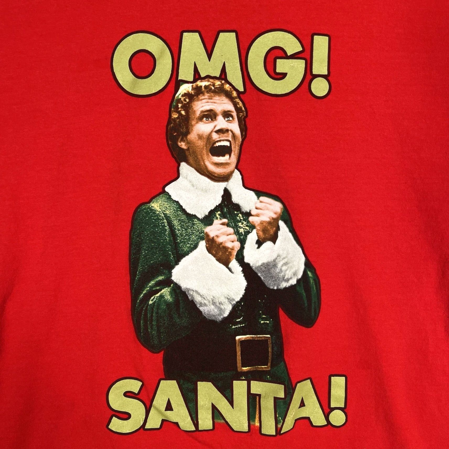Vintage ELF Shirt The Movie Will Farrell Adult XL Red Holiday OMG Santa Mens Size US XL / EU 56 / 4 - 4 Thumbnail