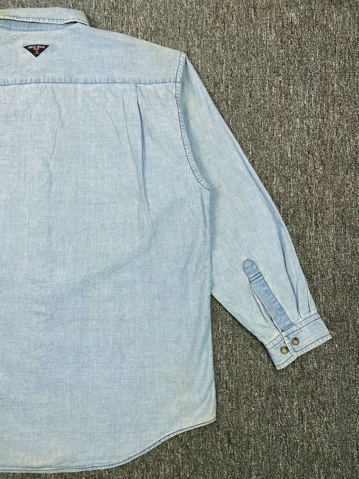 Japanese Brand Uncle Dolce Denim Distressed Shirt Size US XL / EU 56 / 4 - 12 Thumbnail