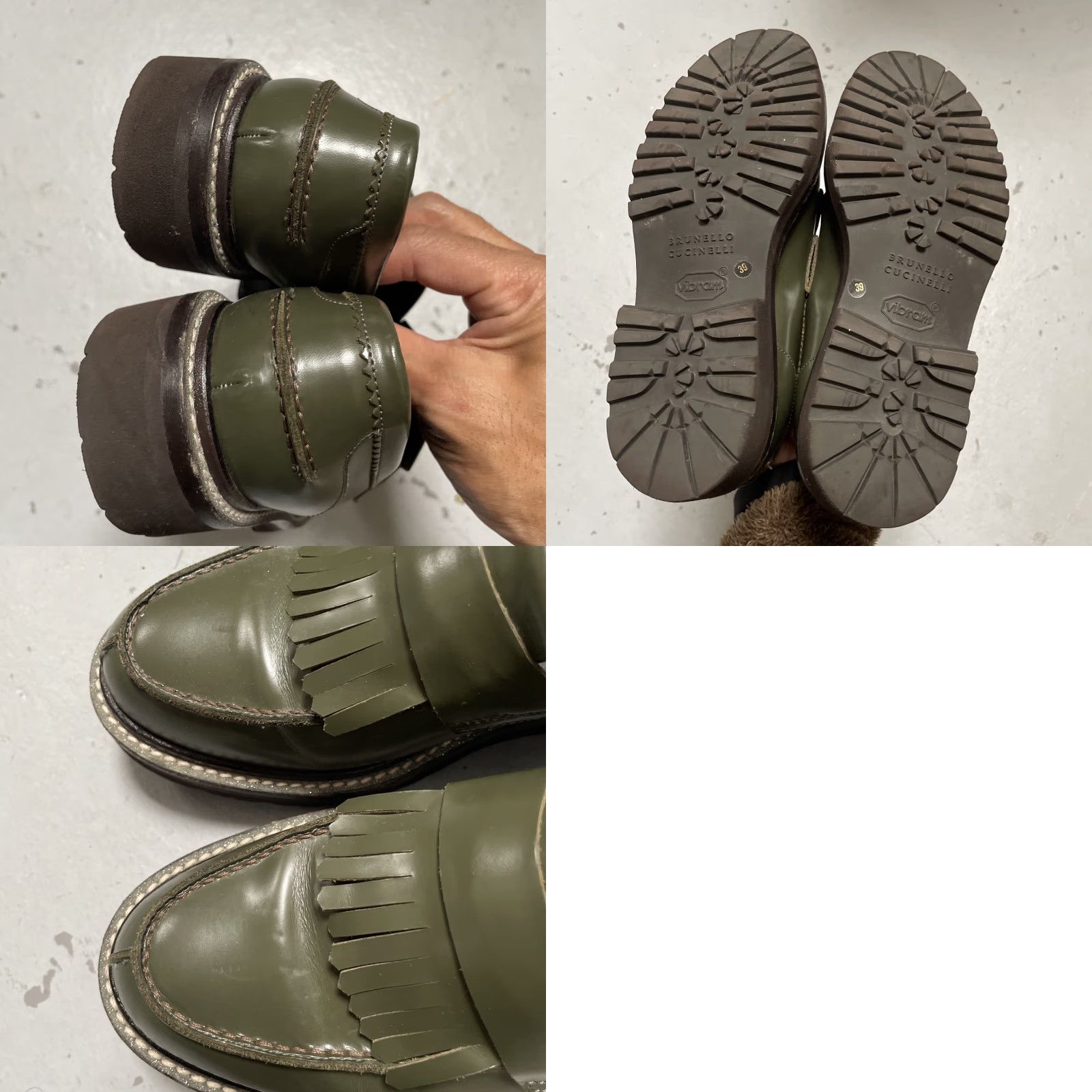 Brunello Cucinelli Brunello Cucinelli Slip On Loafers Vibram Sole Italy Euro 39 Women’s US 8.5 Green Loafer Womens Size US 9 / IT 39 - 8 Thumbnail