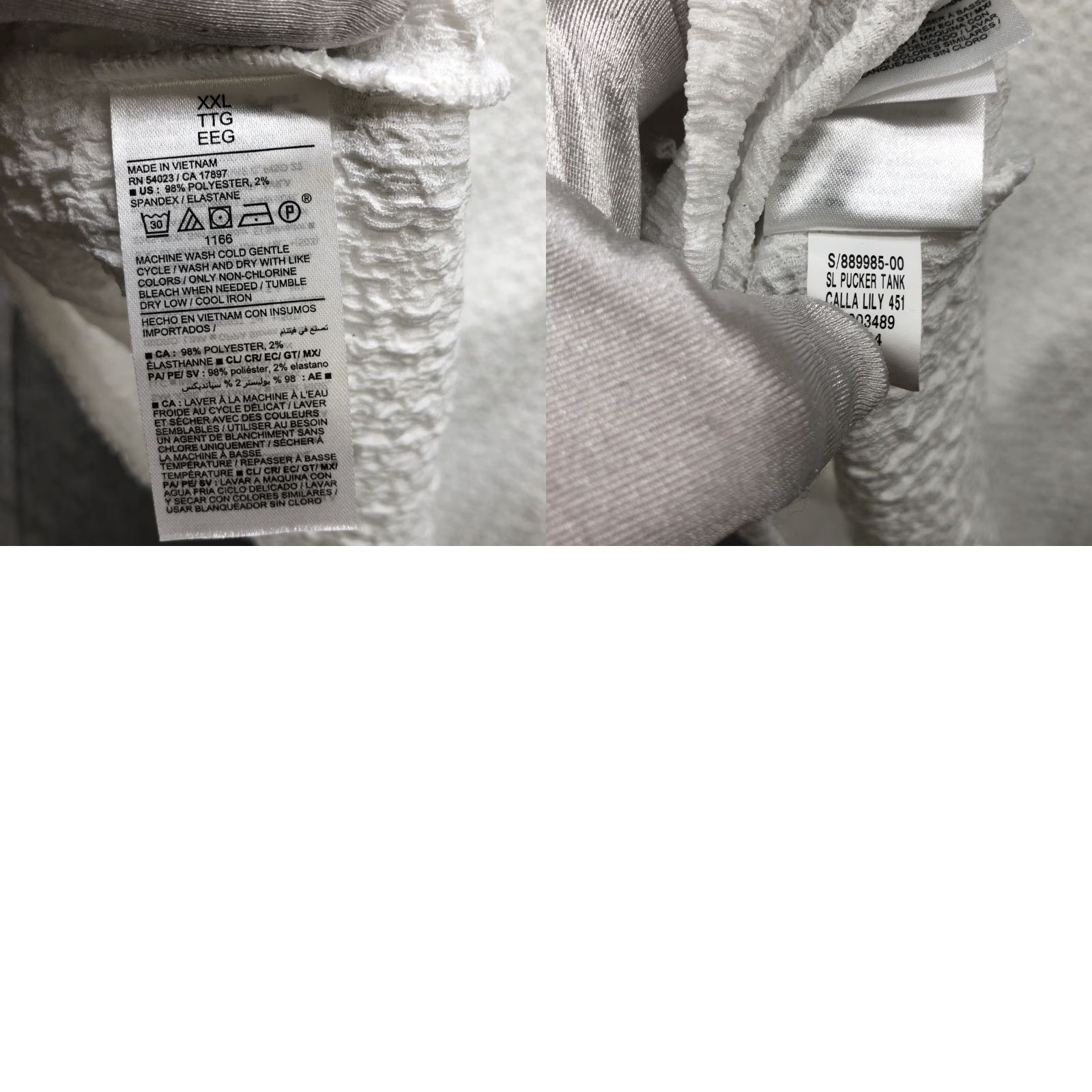 Old Navy Old Navy Tank Top Womens XXL White Sleeveless Pucker Square Neck Seersucker Tank Shirt Casual Plus Size Size XXL / US 16-18 / IT 52-54 - 8 Thumbnail