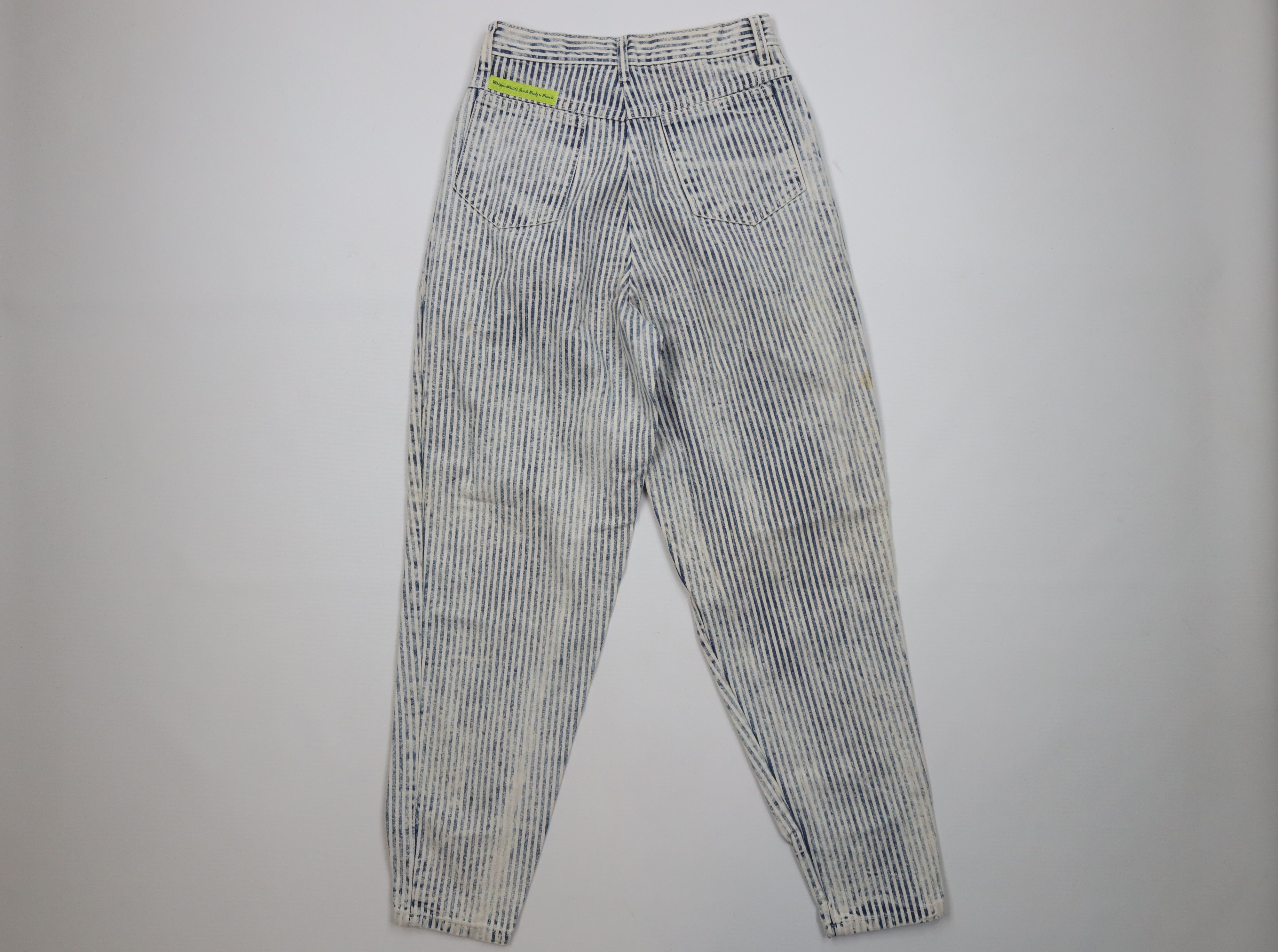 Vintage Vintage 90s Streetwear Hickory Striped Tapered Leg Jeans Size 26" / US 2 / IT 38 - 9 Thumbnail