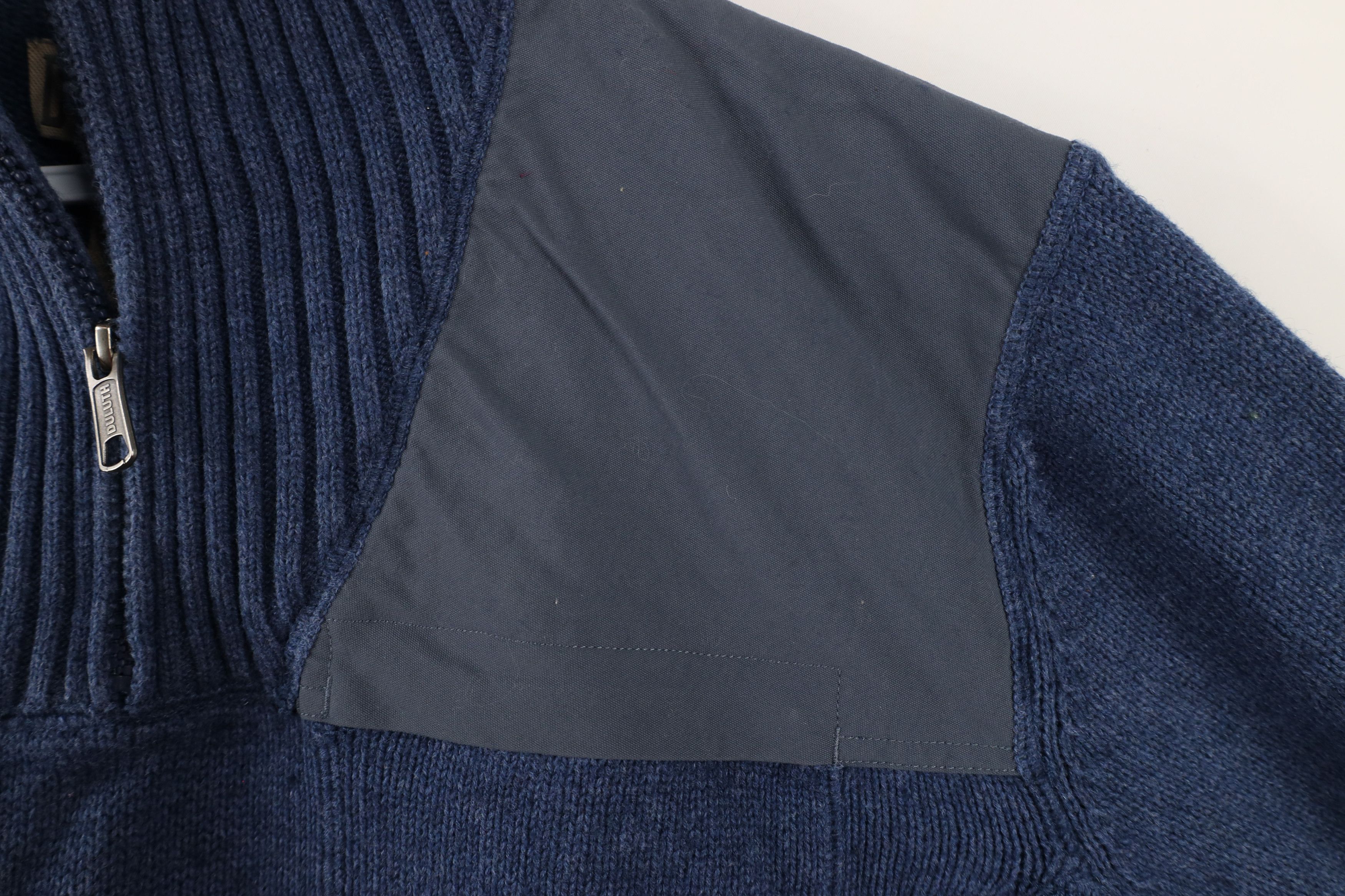 Duluth Trading Company × Vintage Duluth Trading Co Blend Knit Half Zip Commando Sweater Blue Size US L / EU 52-54 / 3 - 8 Thumbnail