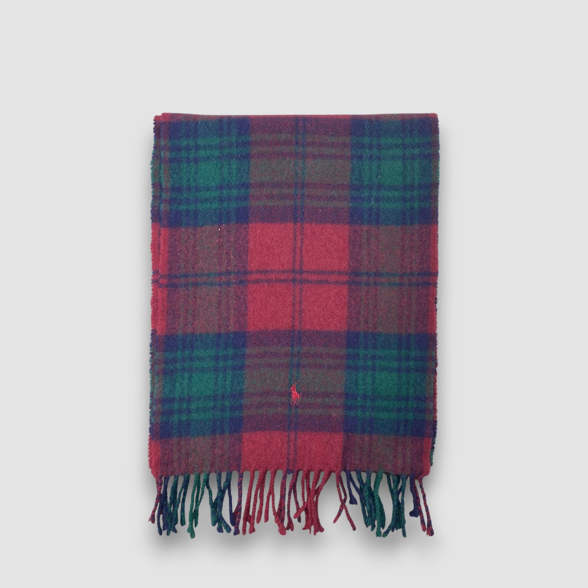 Polo Ralph Lauren Vintage Polo Ralph Lauren Scarf Muffler Wool Plaid Scarves Size ONE SIZE - 2 Thumbnail