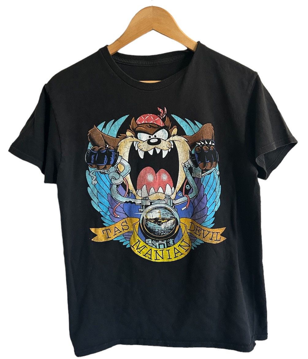 Cartoon Network × Vintage Vintage Tasmanian Devil Motorcycle Tee Size US M / EU 48-50 / 2 - 1 Thumbnail