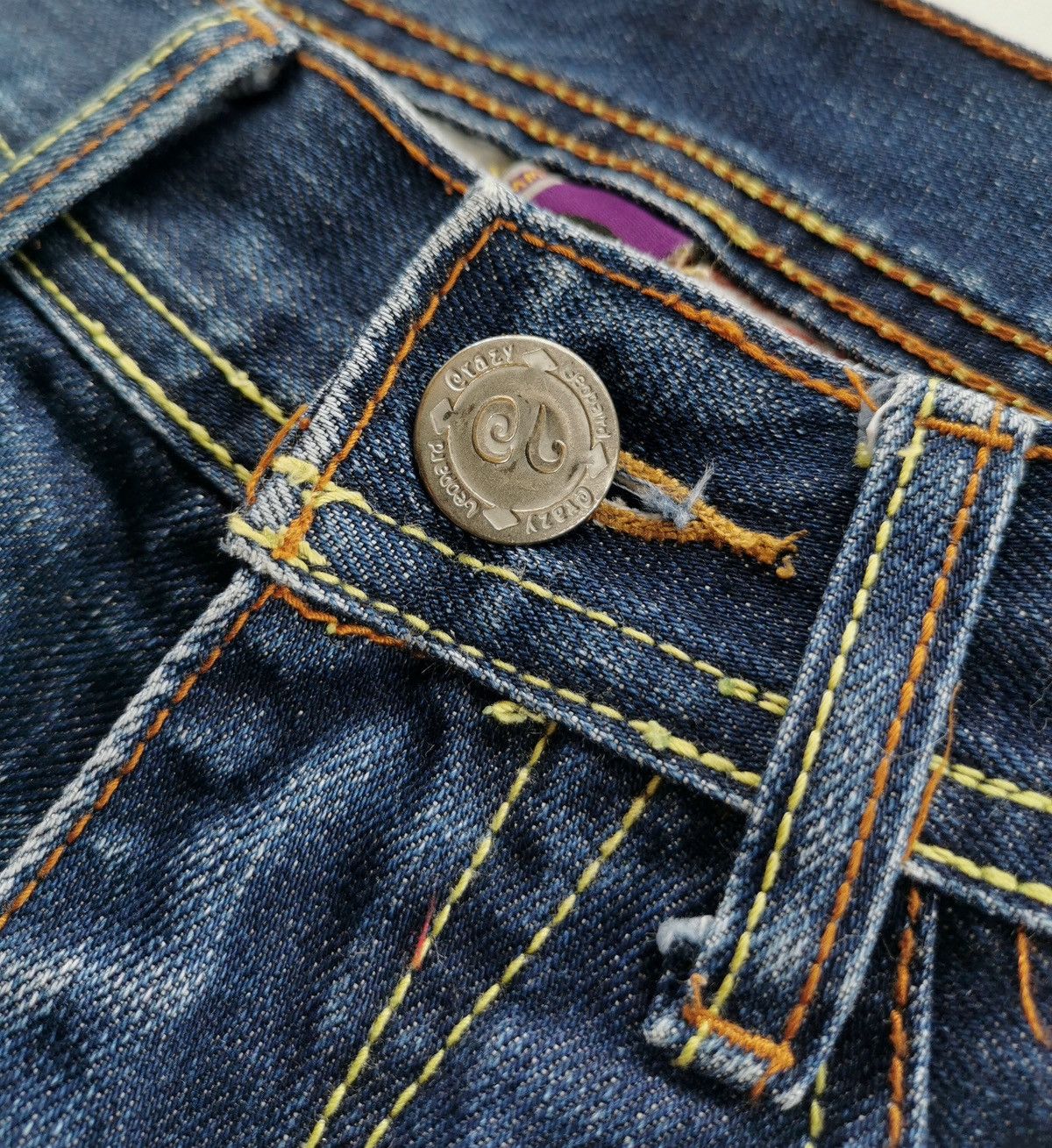Japanese Brand Hand Painted Crazy Leopard Jeans Size US 29 - 5 Thumbnail