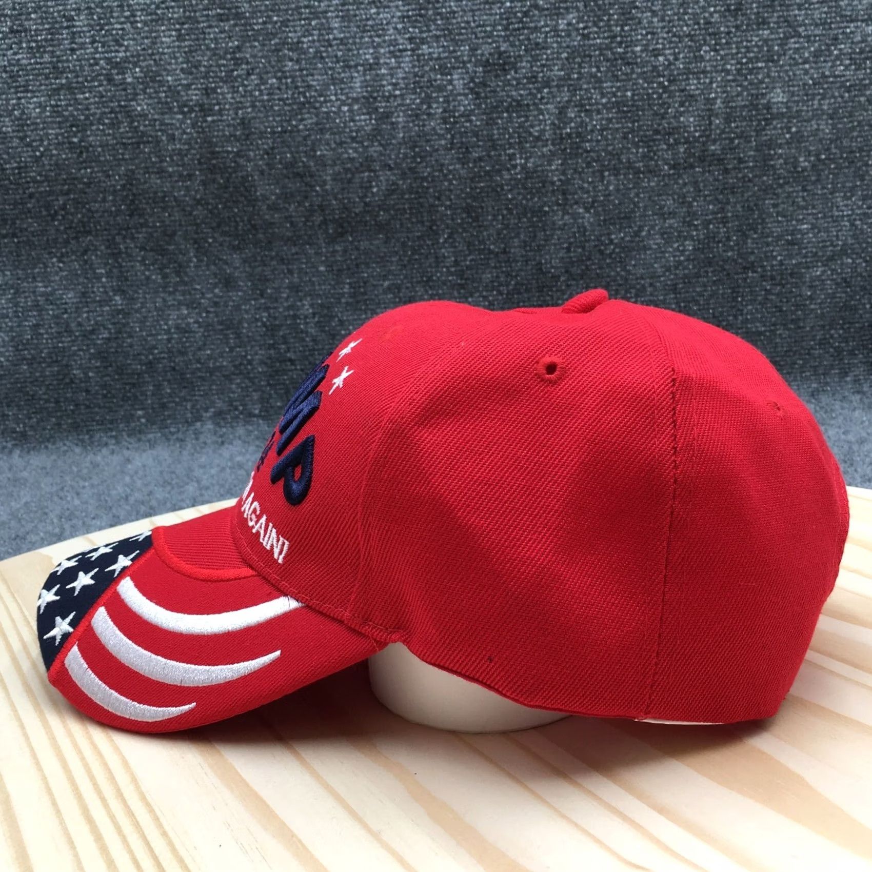 Logo 7 Trump 2024 Baseball Cap Mens Red OS Adjustable Curved Brim Embroidered Logo Size ONE SIZE - 4 Thumbnail