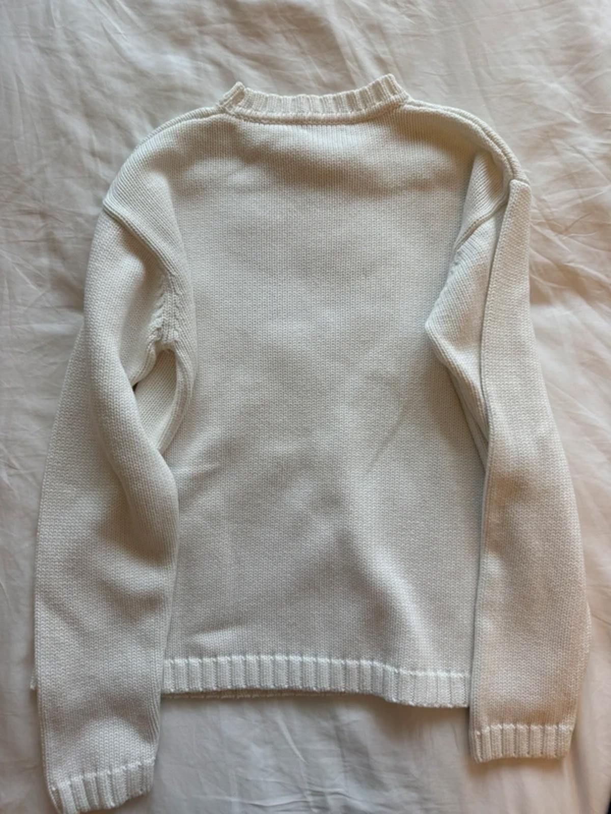 Burberry Burberry white knitted jumper Size L / US 10 / IT 46 - 9 Thumbnail