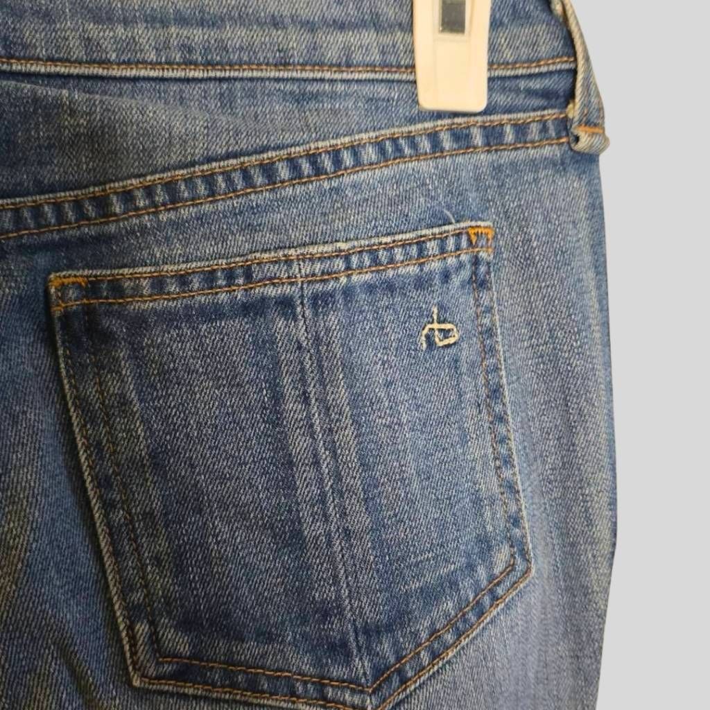 Rag & Bone rag & bone Womens 25 Relay Jeans Blue Skinny Ankle Zip Side Size 25" / US 0 / IT 36 - 9 Thumbnail