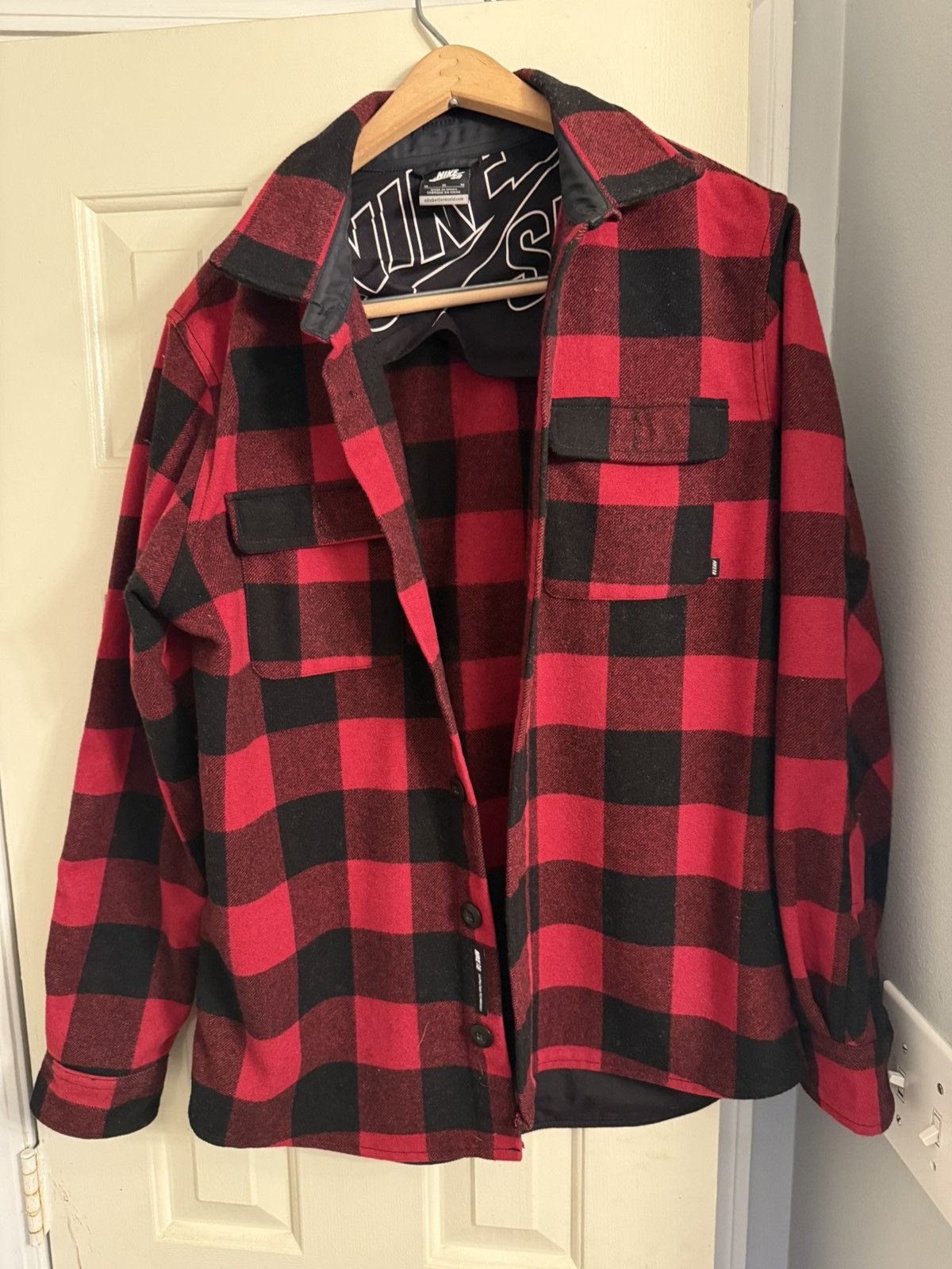 Nike Nike red and black wool flannel Size US M / EU 48-50 / 2 - 1 Thumbnail