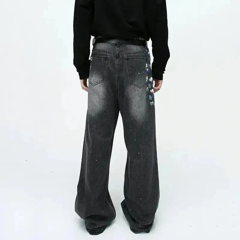 Japanese Brand Black Hip Pop Paint Graffiti Denim Size US 32 / EU 48 - 3 Thumbnail