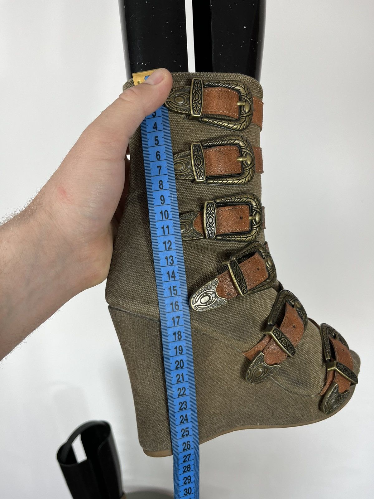 Other Gladiator Wedge Sandals Multi Buckle Straps Canvas EU 38 Size US 7 / IT 37 - 14 Thumbnail