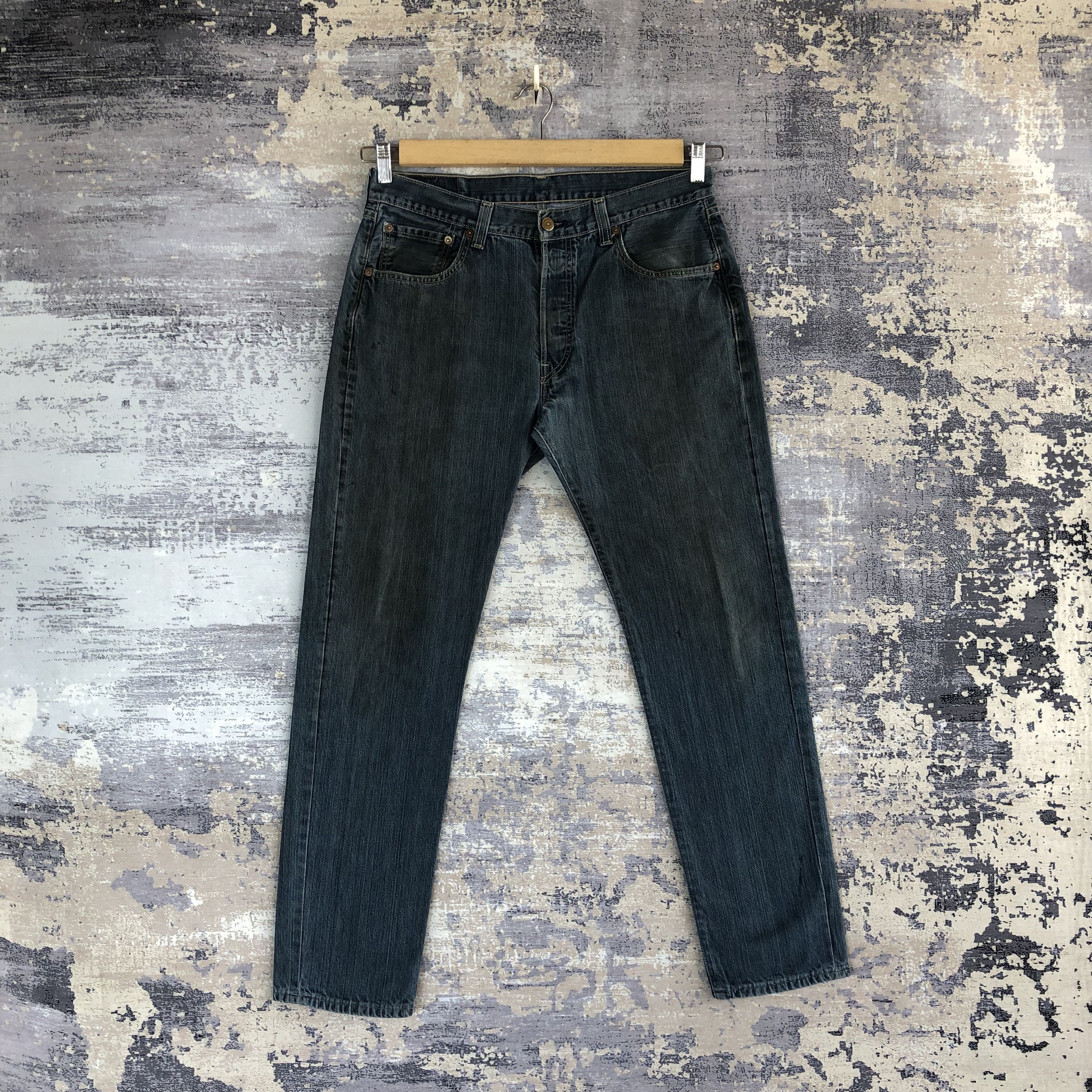 Levi's Vintage Y2K Levis 501 Dirty Mud Jeans Levi's Faded Denim Size US 32 / EU 48 - 1 Thumbnail