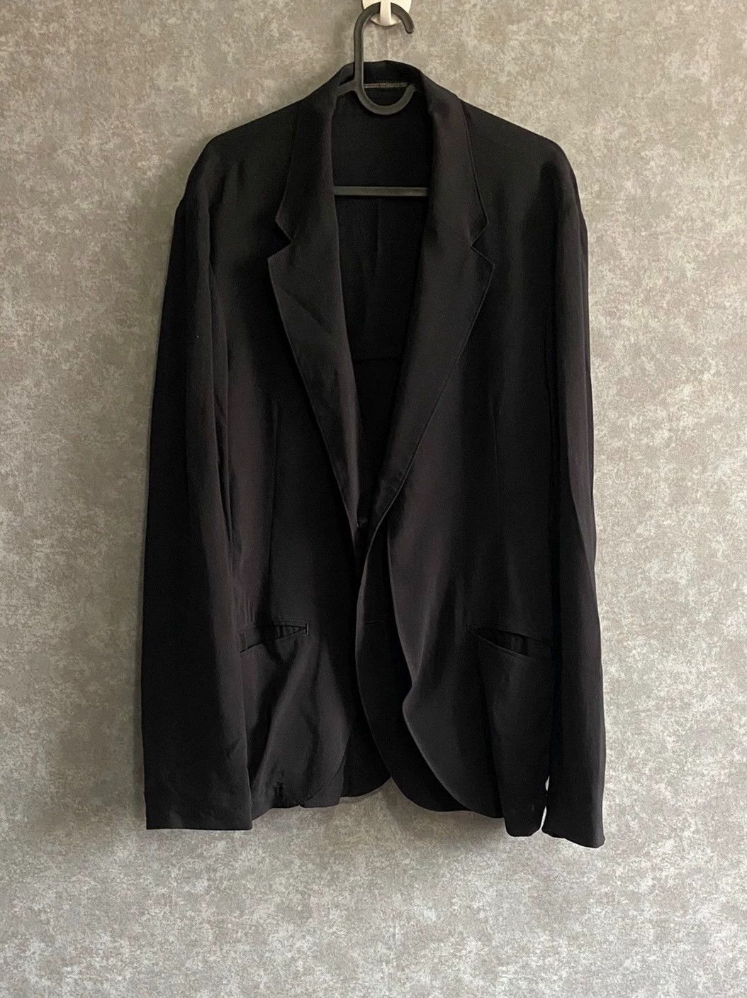 Yohji Yamamoto Yohji Yamamoto Pour 18Ss Look31 Double Coat In Black Silk -DMC Size US M / EU 48-50 / 2 - 1 Thumbnail