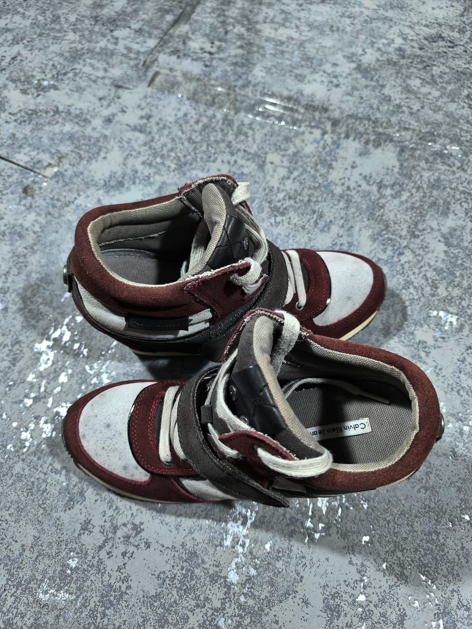 Calvin Klein CKJ WEDGE SNEAKERS ISABEL MARRANT LEATHER Size US 8 / IT 38 - 11 Thumbnail