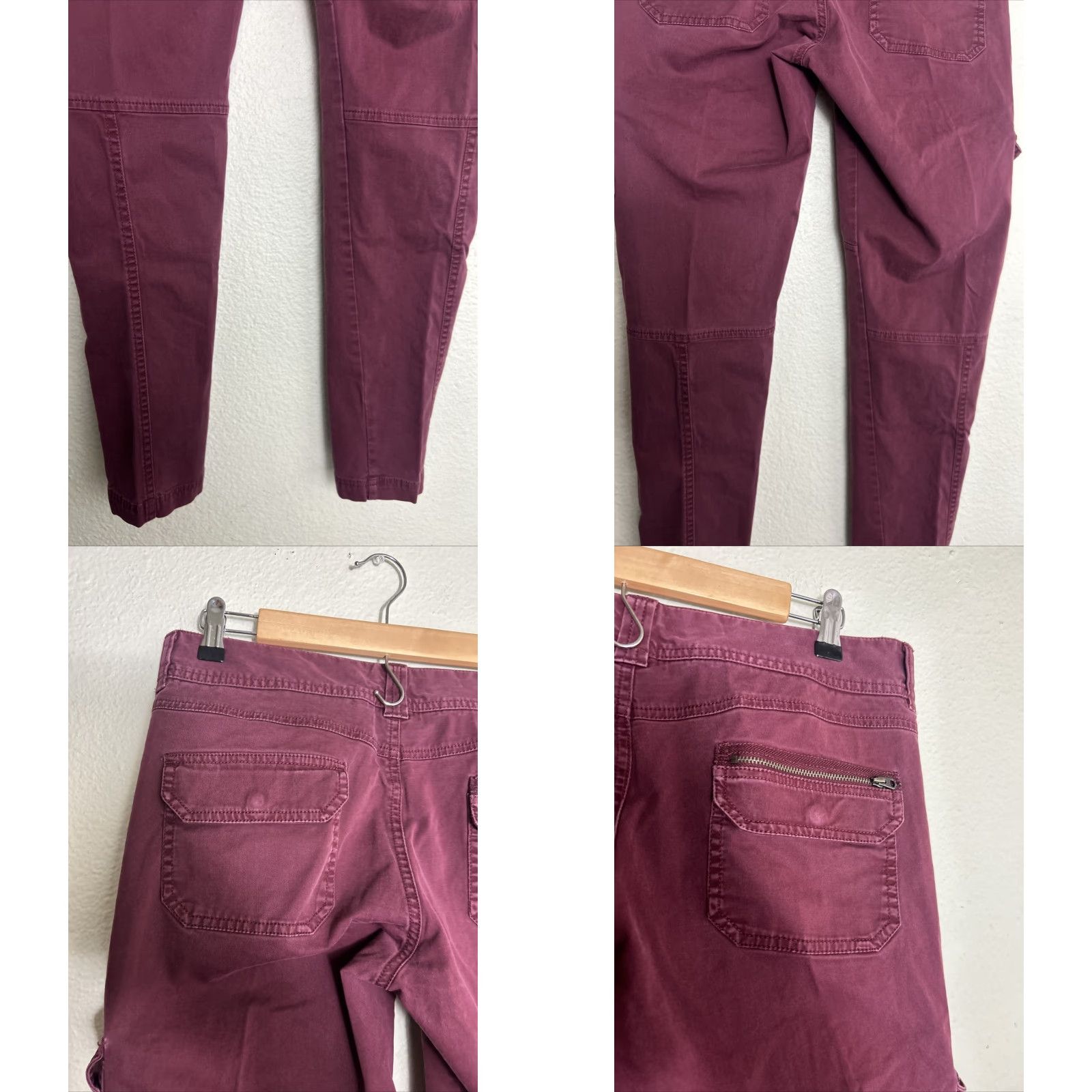 Athleta Athleta Slim Ankle Zip Pants Size 32x31 Maroon Cargo Outdoor Camping 268543 Size 24" / US 00 / IT 34 - 8 Thumbnail