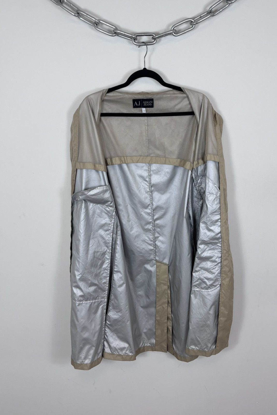 Armani Armani Jeans Women’s Beige Brown Long Trench Coat Size XL / US 12-14 / IT 48-50 - 2 Thumbnail