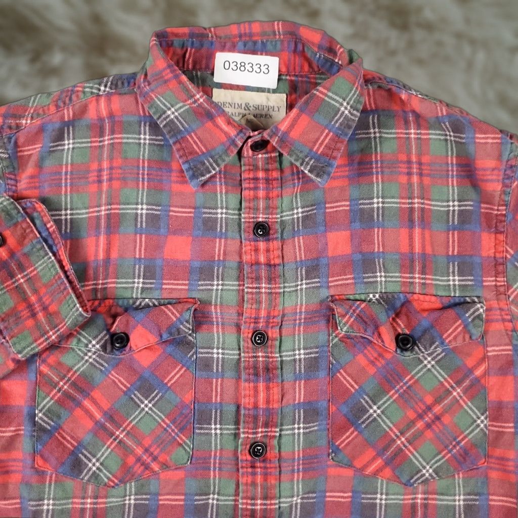 Ralph Lauren Denim & Supply Ralph Lauren Button-Up Shirt Mens Medium Red Plaid Long Sleeve Casual Workwear Size US M / EU 48-50 / 2 - 1 Thumbnail