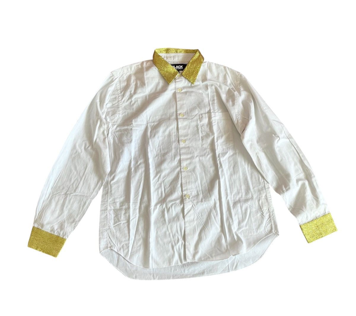 Comme des Garcons Black cdg AD2011 contrast glitter button up formal shirt Size US L / EU 52-54 / 3 - 1 Thumbnail