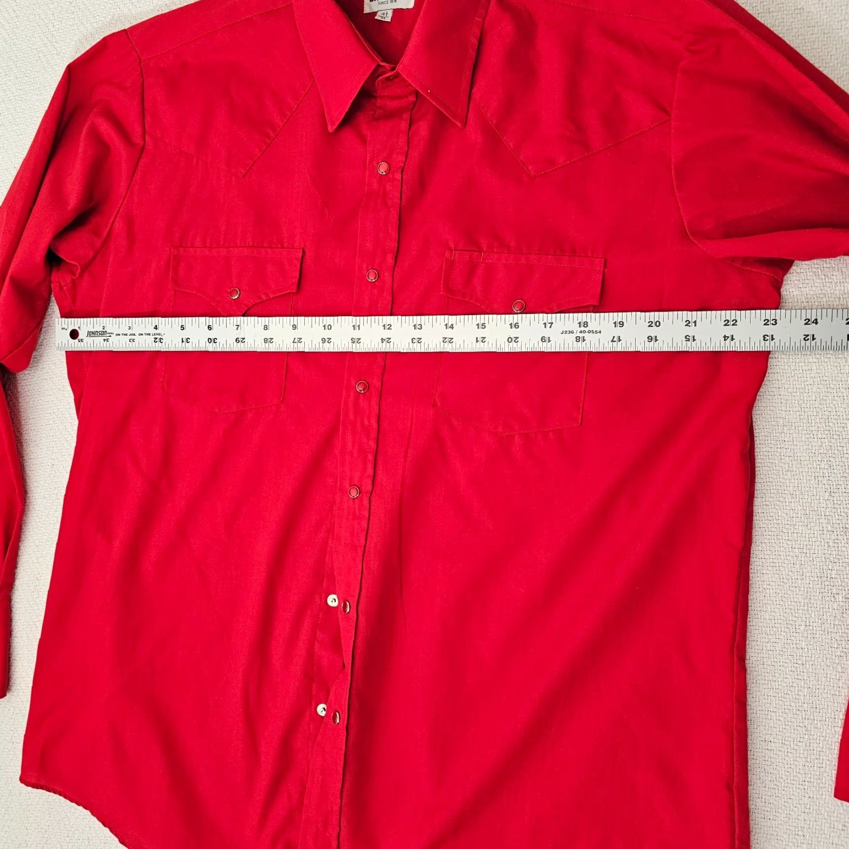 Vintage Ely Cattleman Button Up Shirt Men's 16.5 35 Red Pearl Snap Western Rodeo Size US XL / EU 56 / 4 - 7 Thumbnail