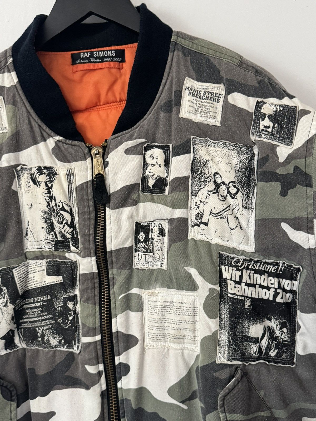Raf Simons AW2001-2002 Raf Simons Riot Riot Riot Camo Patchwork Bomber Size US XXL / EU 58 / 5 - 6 Thumbnail