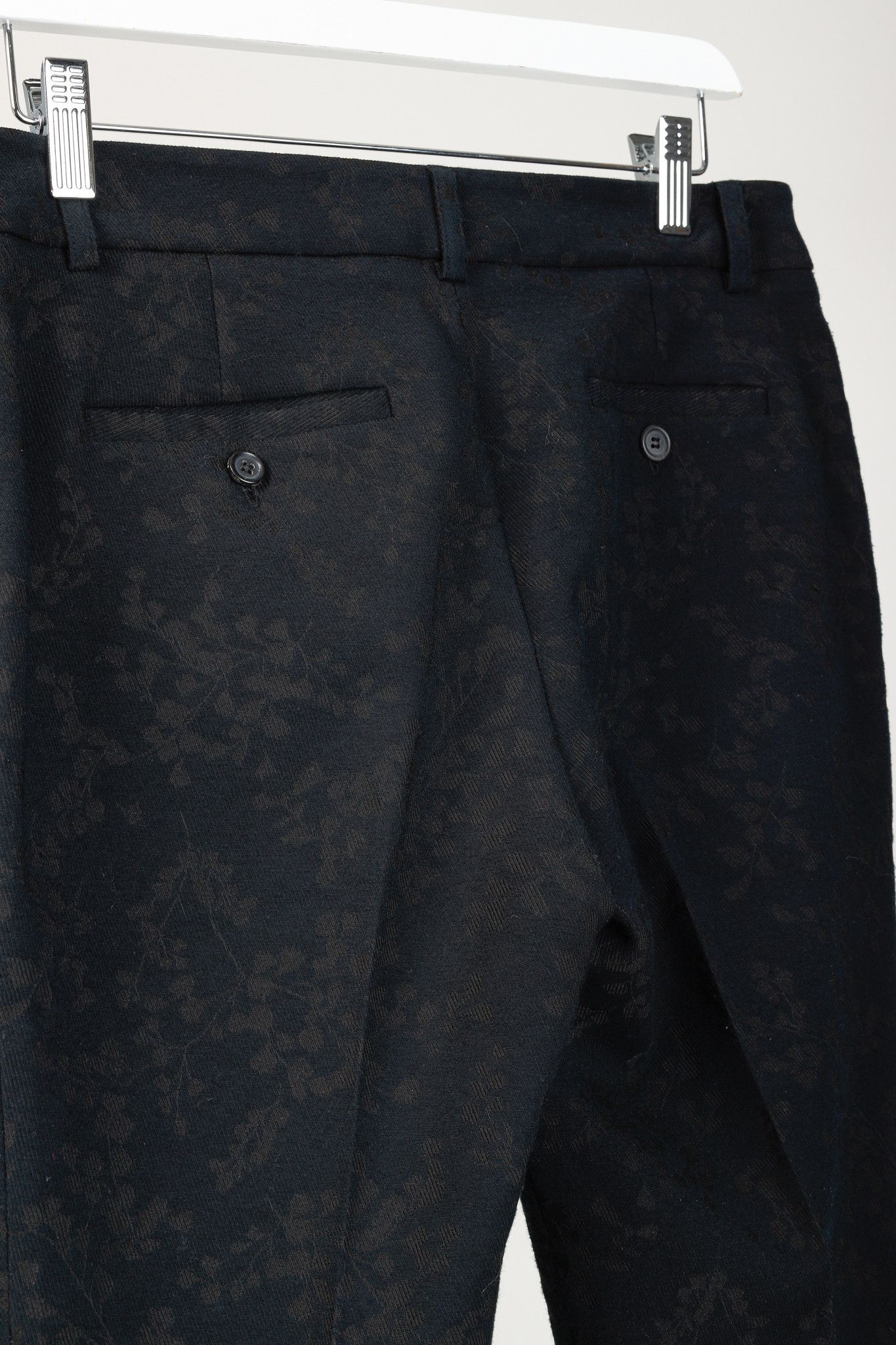 Paul & Joe Paul & Joe Black & Brown Floral-Jacquard Twill Trousers Size 32" / US 10 / IT 46 - 7 Thumbnail