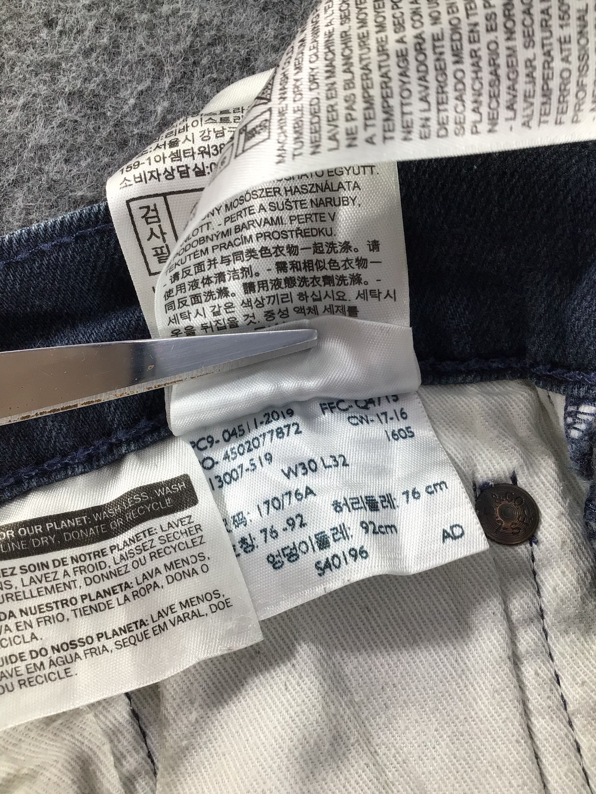 Levi's × Vintage Levis 511 Slim Fit Jeans-JM122 Size US 30 / EU 46 - 11 Thumbnail
