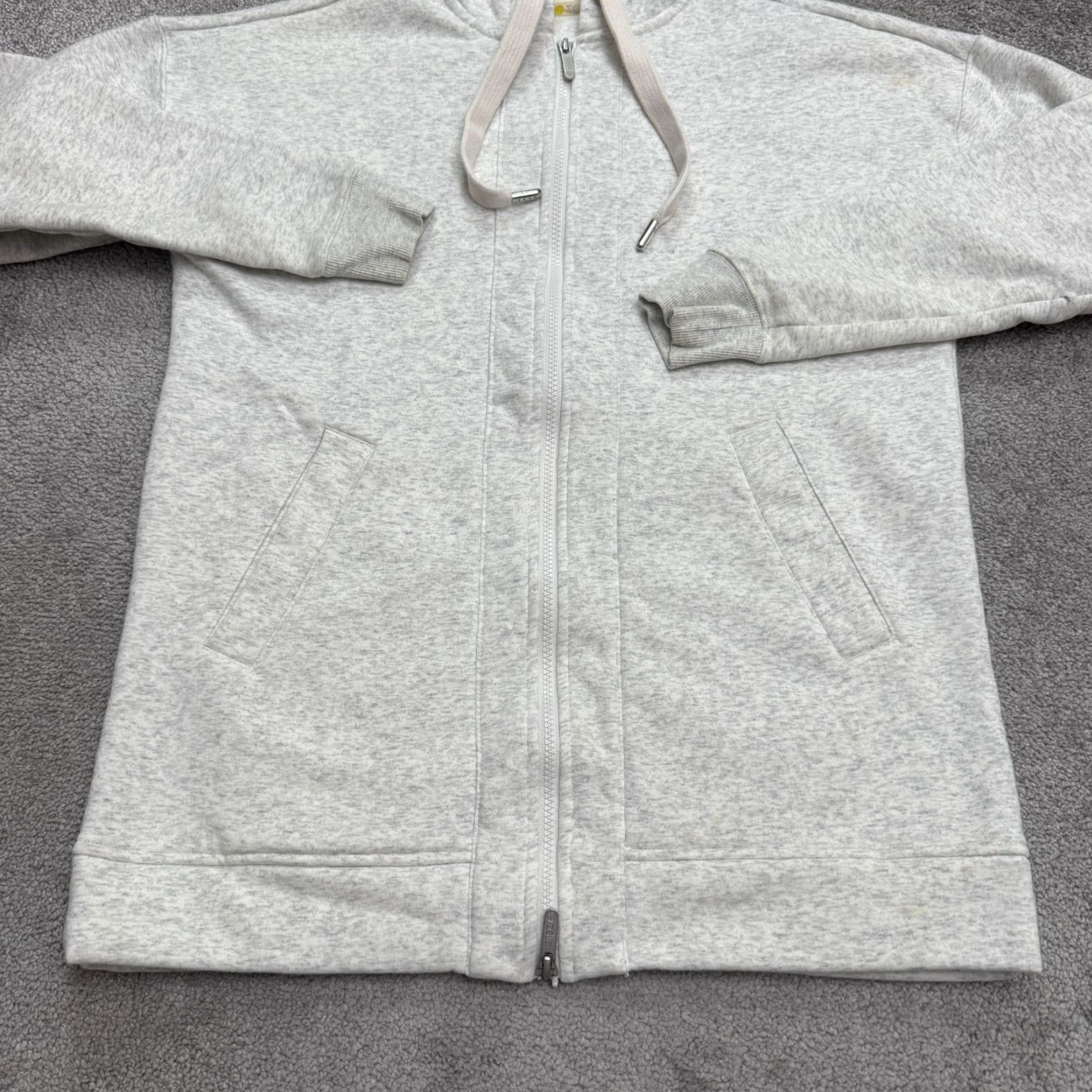 Vintage Zella Full Zip Hoodie Sweatshirt Womens Small Light Gray Fleece Athletic Active Size S / US 4 / IT 40 - 5 Thumbnail