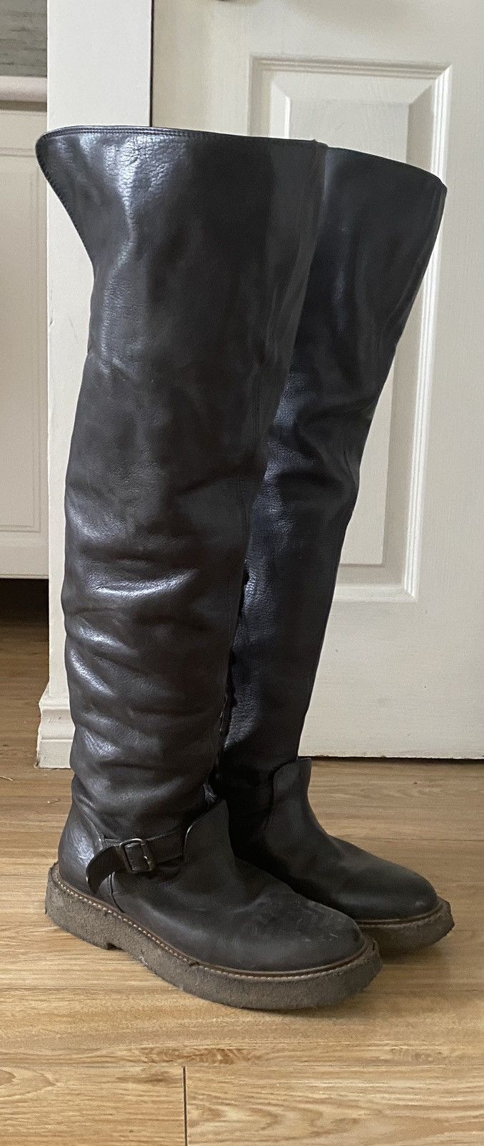 Maison Margiela Black Thigh High Boots