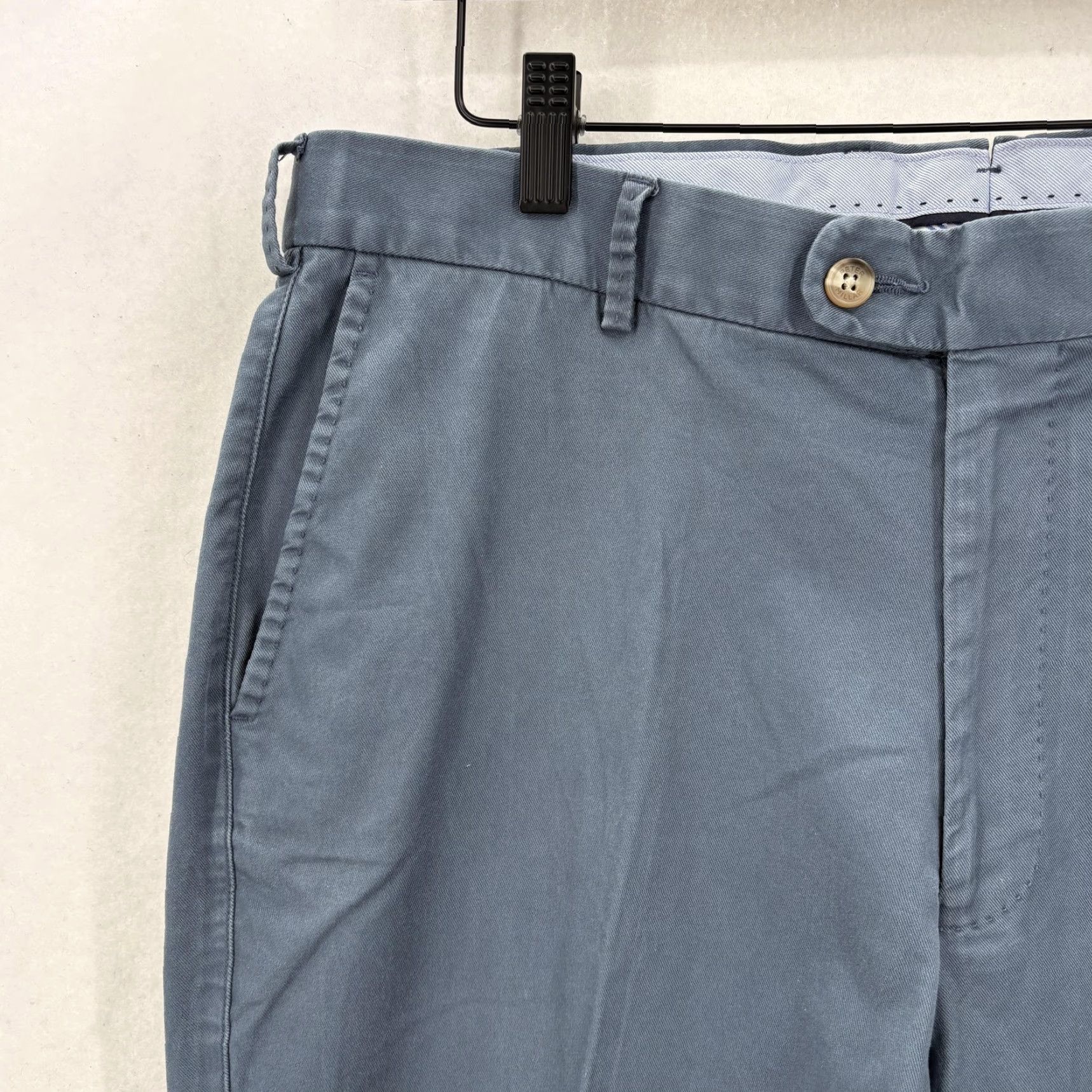 Peter Millar Peter Millar Pants Mens 36x32 Blue Flat Front Chino Slim Straight Leg Preppy Size US 36 / EU 52 - 3 Thumbnail