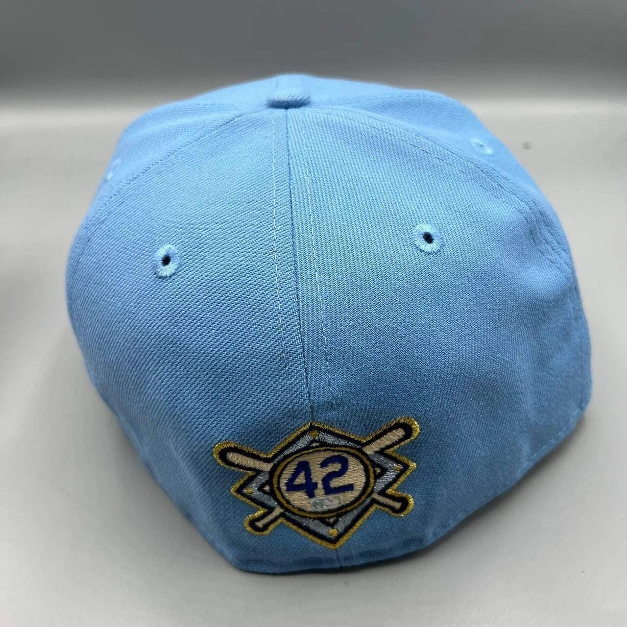 New Era Jackie Robinson #42 Dodgers Hat Men 7 1/2 Blue MLB Fitted Size ONE SIZE - 4 Thumbnail