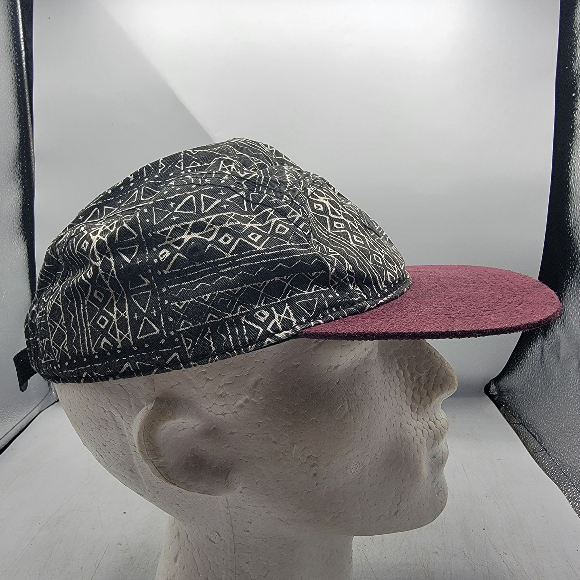 Other Empyre Surplus Adults Black Geometric Print Hat Cap Casual O Size ONE SIZE - 4 Thumbnail