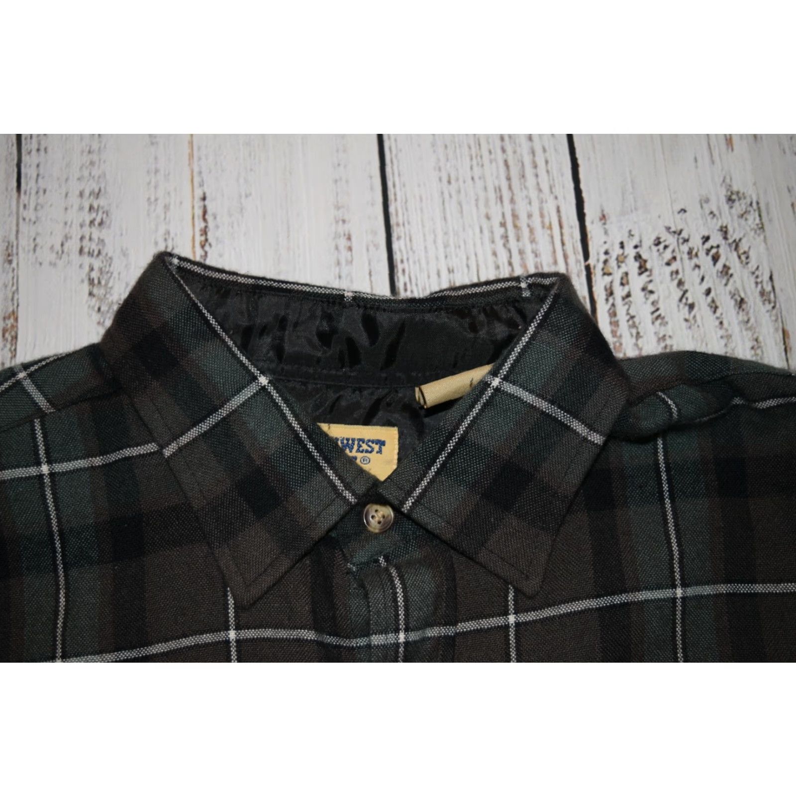 Vintage VINTAGE Northwest Blue Acrylic Shirt Mens M Long Sleeve Green Plaid Button-Up Casual Size US M / EU 48-50 / 2 - 5 Thumbnail