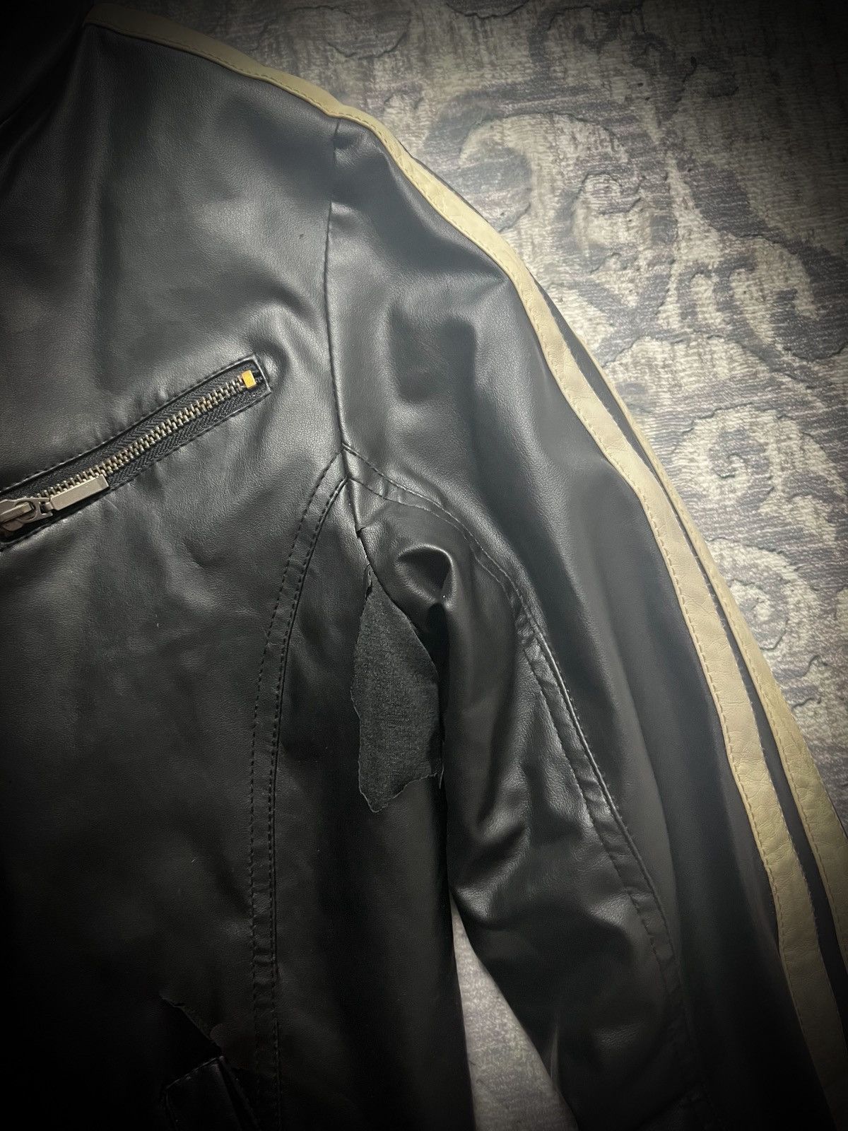 CIVARIZE CAVARIA X LA GATE striped leather jacket Size US M / EU 48-50 / 2 - 9 Thumbnail