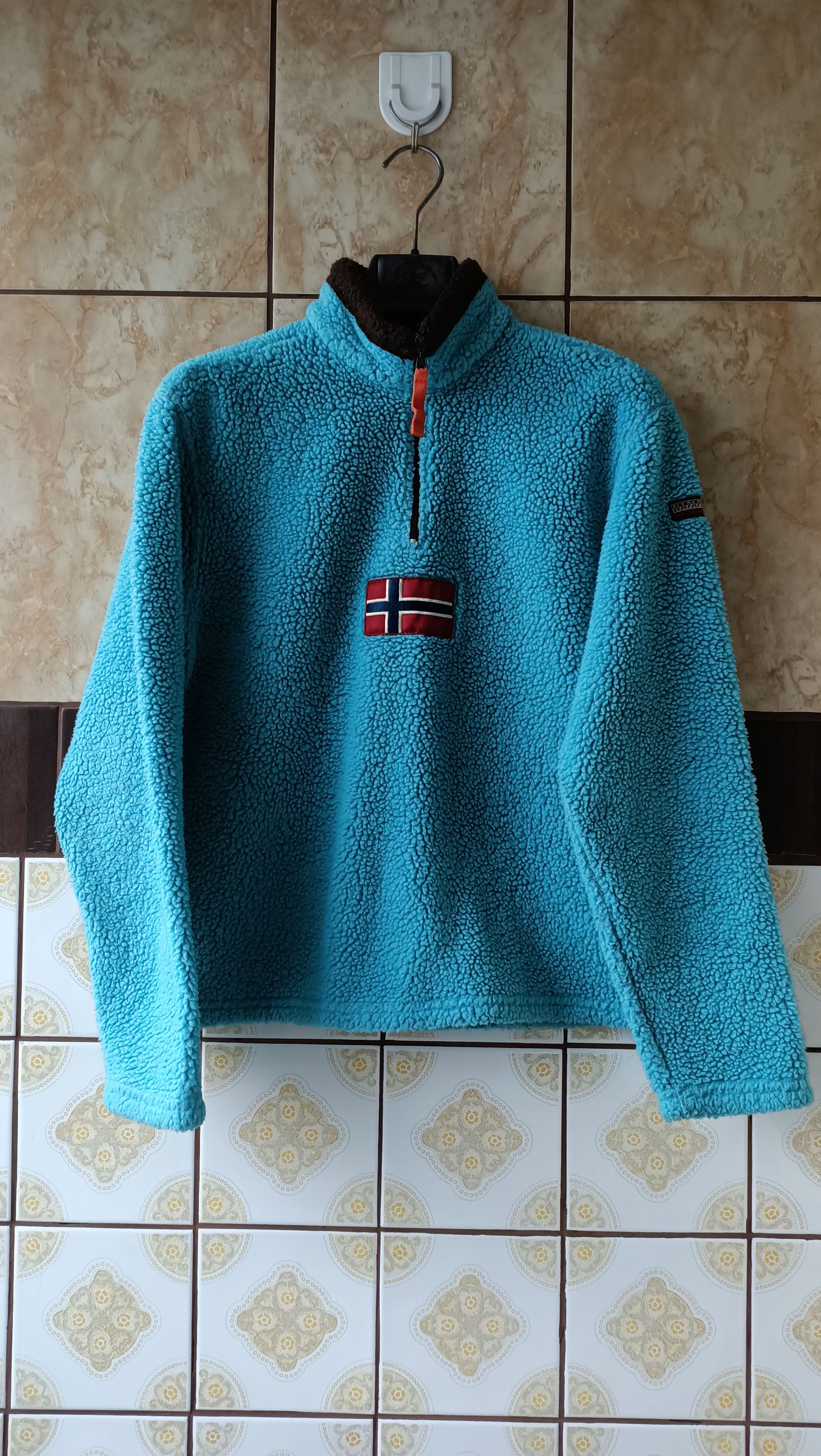 Napapijri Vintage Napapijri big logo great colour fleece sweatshirt Size L / US 10 / IT 46 - 1 Thumbnail