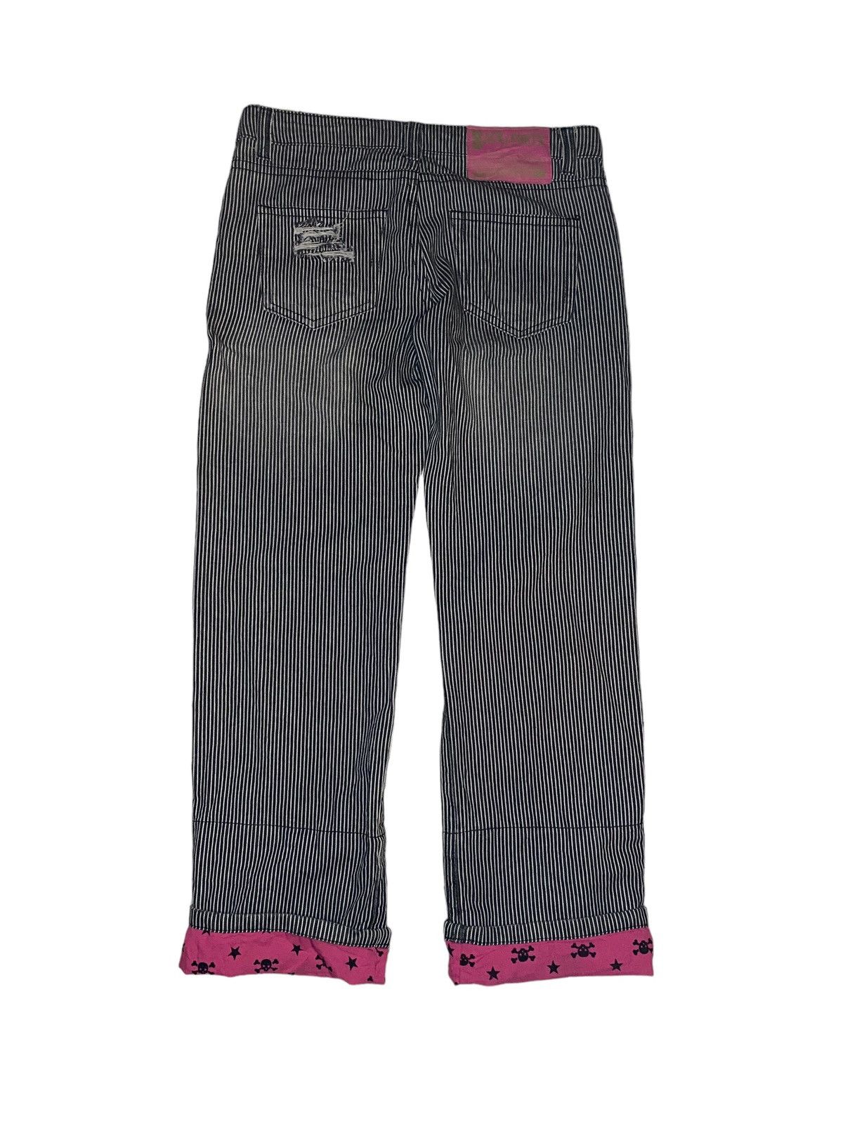 14th Addiction Japanese Brand Chip Clip Distressed Hickory Stripe Pant Size US 33 - 2 Thumbnail
