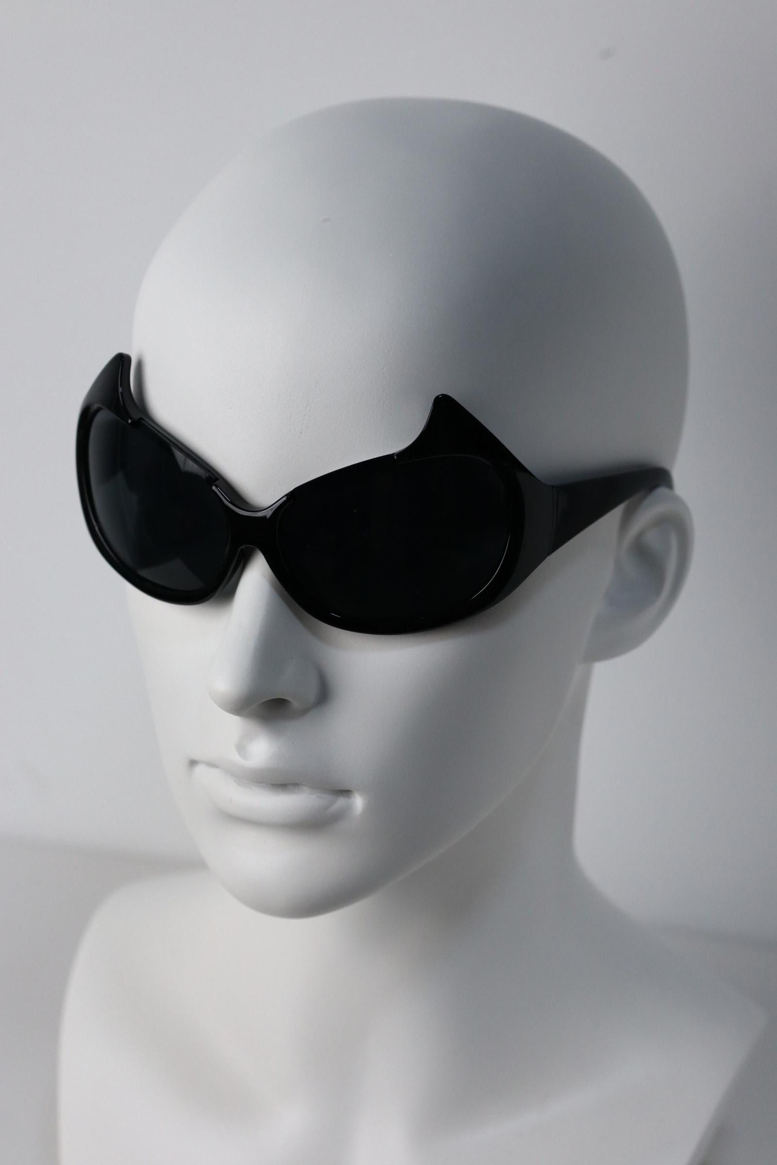 Other Y2k Avant Garde Futuristic Little Devil Black Sunglasses OS Size ONE SIZE - 1 Thumbnail