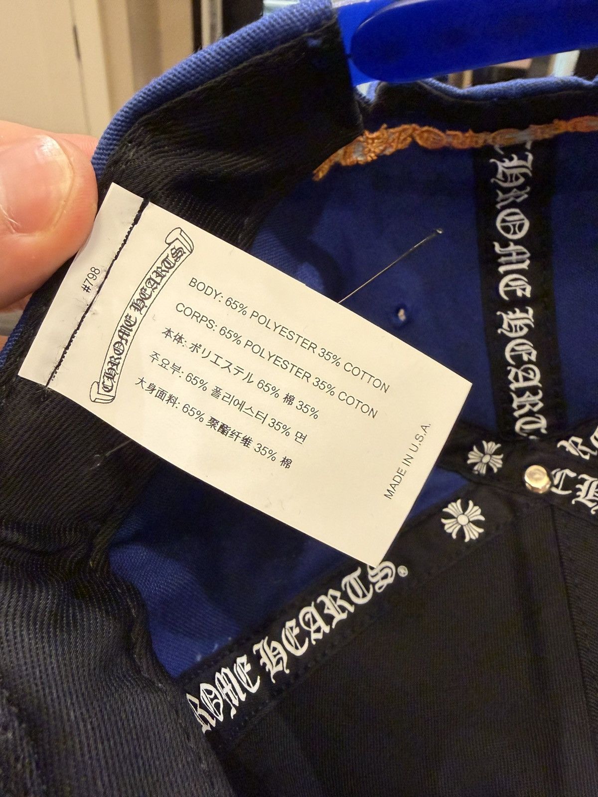 Chrome Hearts Chrome Hearts CH Embroidered Hat - Blue Size ONE SIZE - 6 Thumbnail
