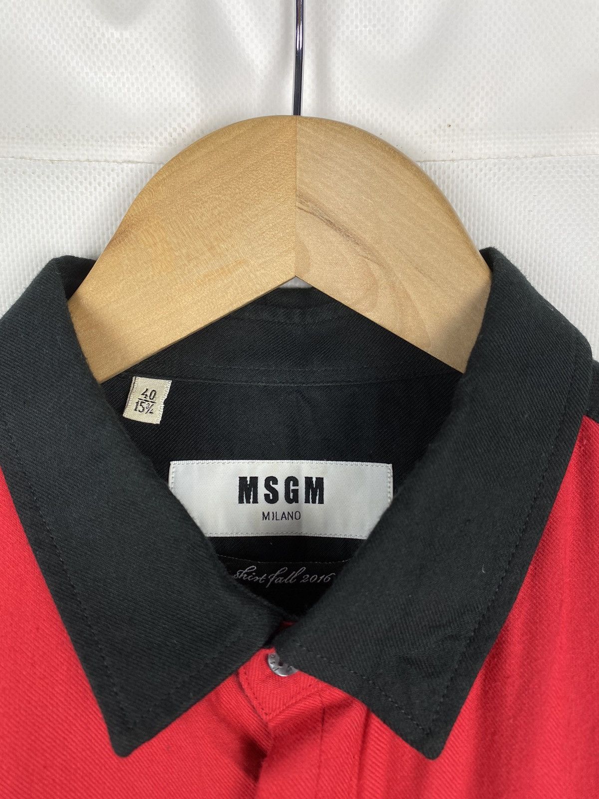 MSGM MSGM men’s long sleeve geometric pattern button up shirt Size US M / EU 48-50 / 2 - 9 Thumbnail