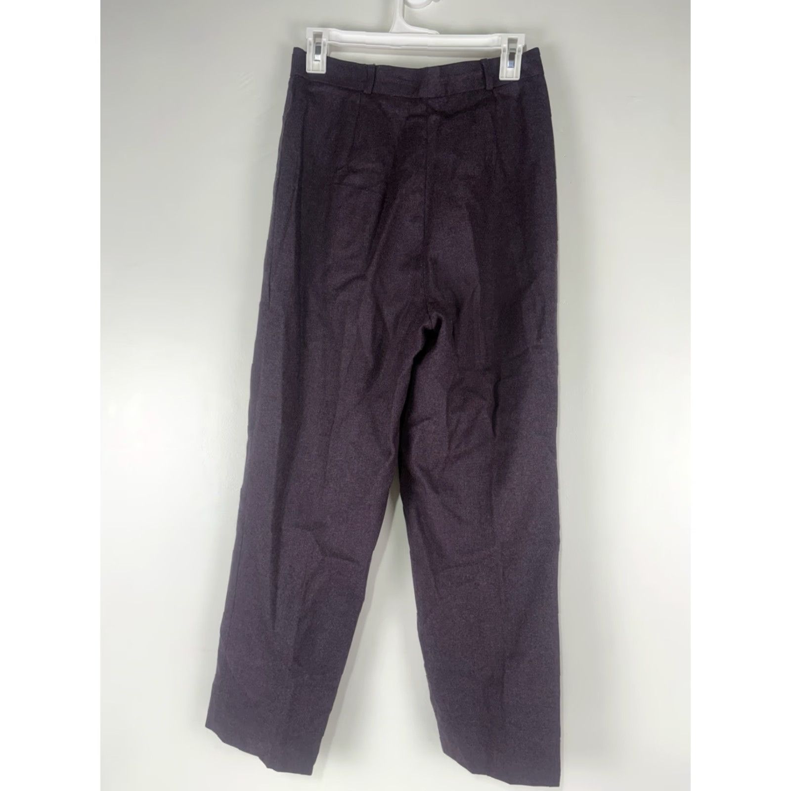 Vintage VINTAGE Ashley Brooke Women's Dress Pants Wool Pleated High-Rise 11-12 Purple 90s Retro Business Casual Size 32" / US 10 / IT 46 - 4 Thumbnail