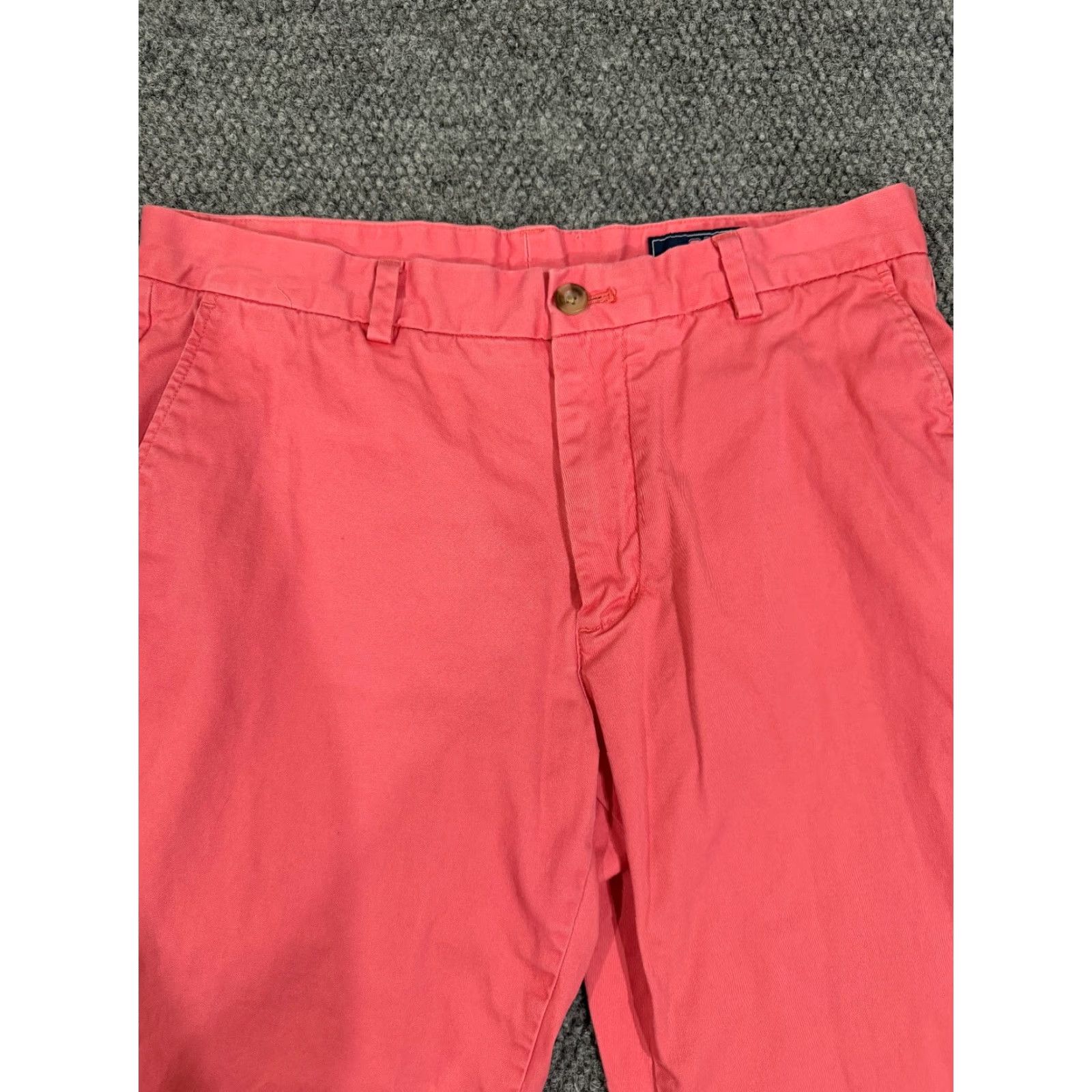 Vineyard Vines Vineyard Vines Pants Mens 34x32 Pink Breaker Chino Casual Preppy Straight Leg Reg 34in Inseam Cotton Spandex Size US 34 / EU 50 - 4 Thumbnail