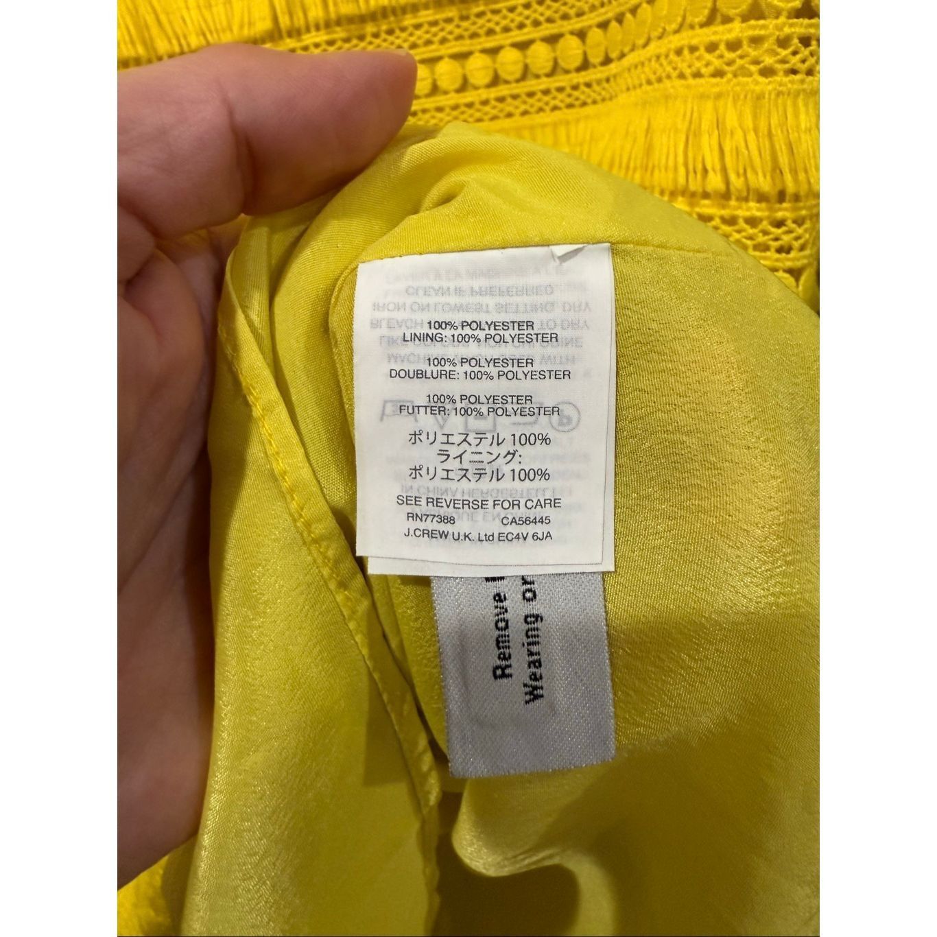 J.Crew J Crew NWT Yellow Fringe Tiered Lace Sheath Sleeveless Dress Size L / US 10 / IT 46 - 5 Thumbnail