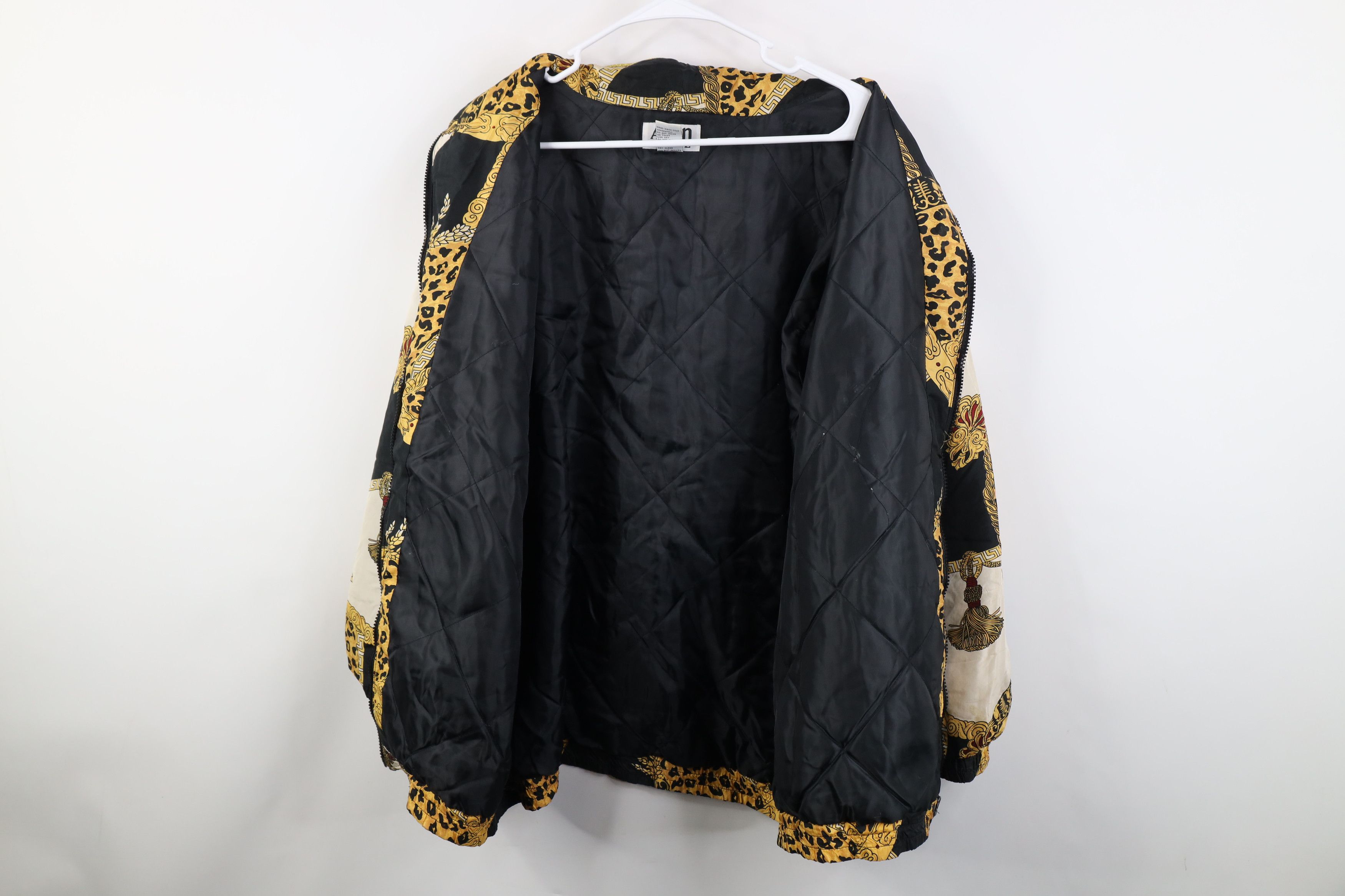 Vintage Vintage 90s Streetwear Leopard Tassel Puffer Jacket Coat Size XL / US 12-14 / IT 48-50 - 11 Thumbnail